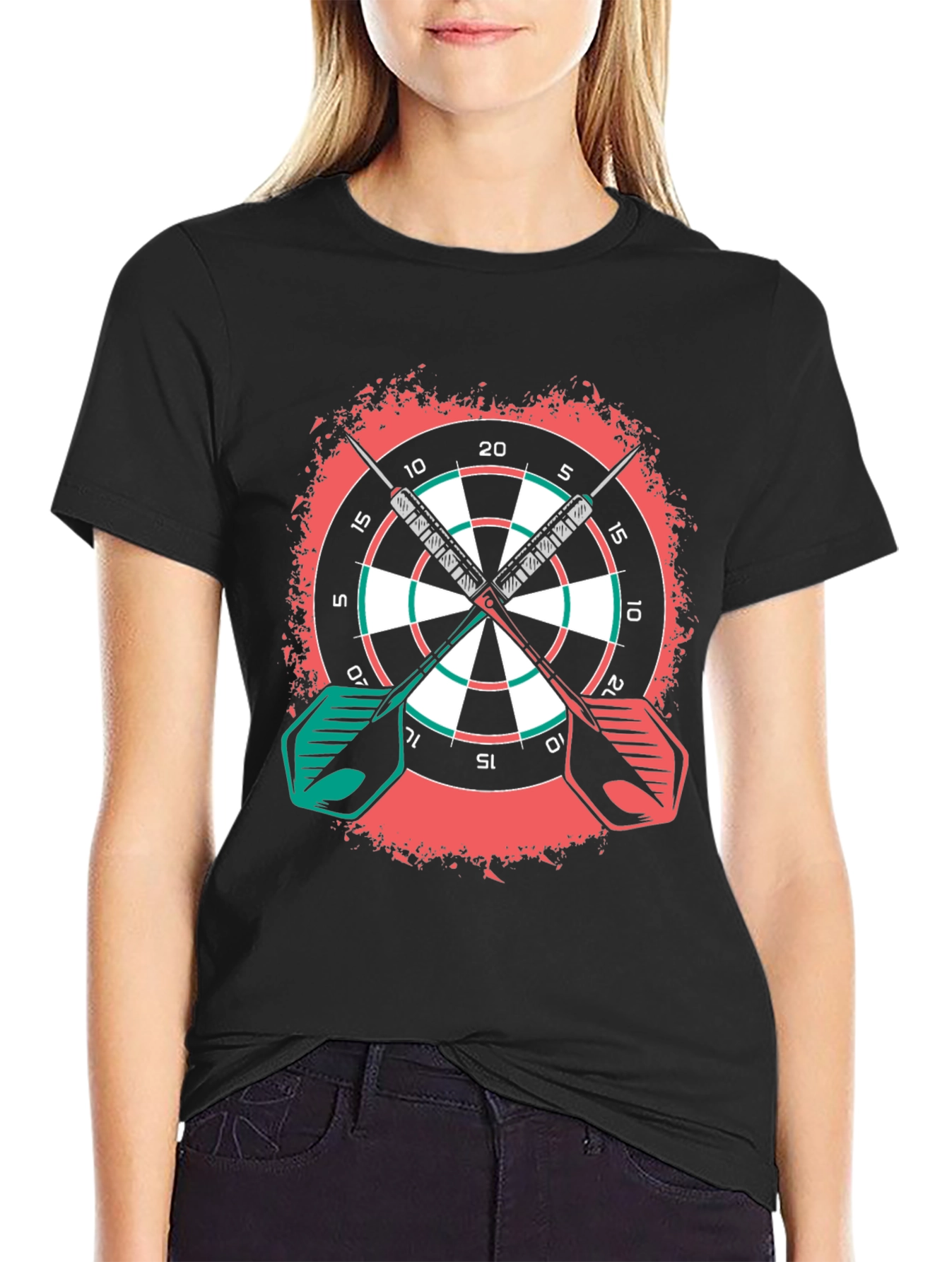 Dartboard Graphic Tee - Sporty Casual Wear