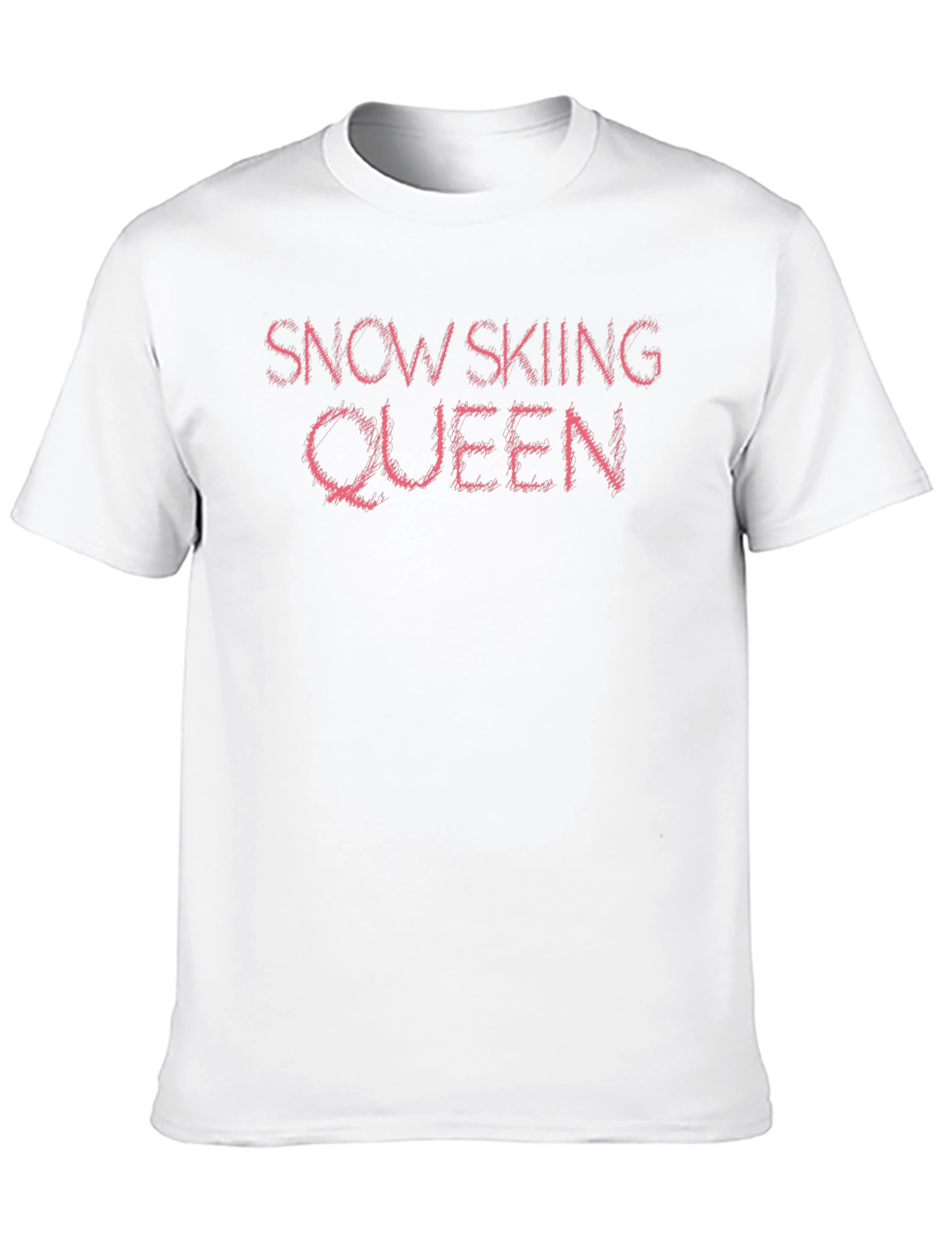 Snow Skiing Queen Black T-Shirt