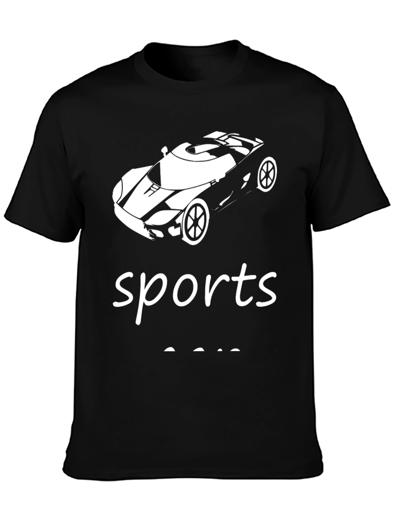 Sports Car T-Shirt - Black Graphic Tee