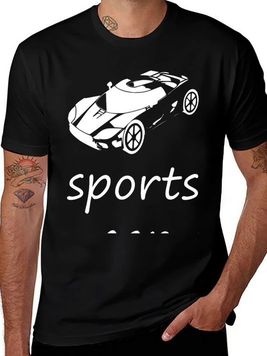 Sports Car T-Shirt - Black Graphic Tee