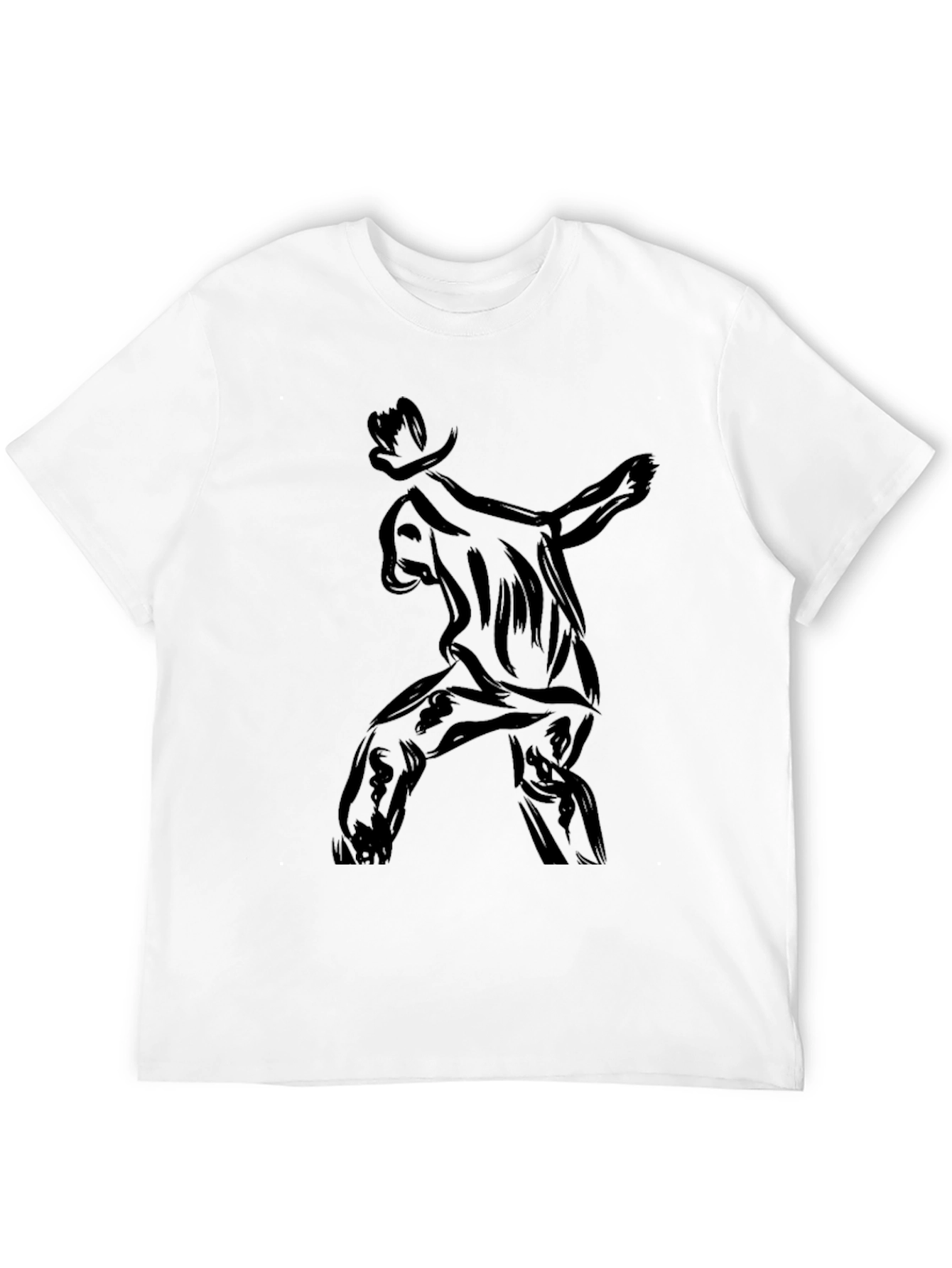 Black T-Shirt with Cowboy Graphic Tee