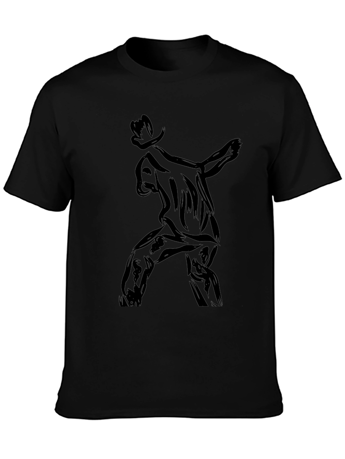 Black T-Shirt with Cowboy Graphic Tee