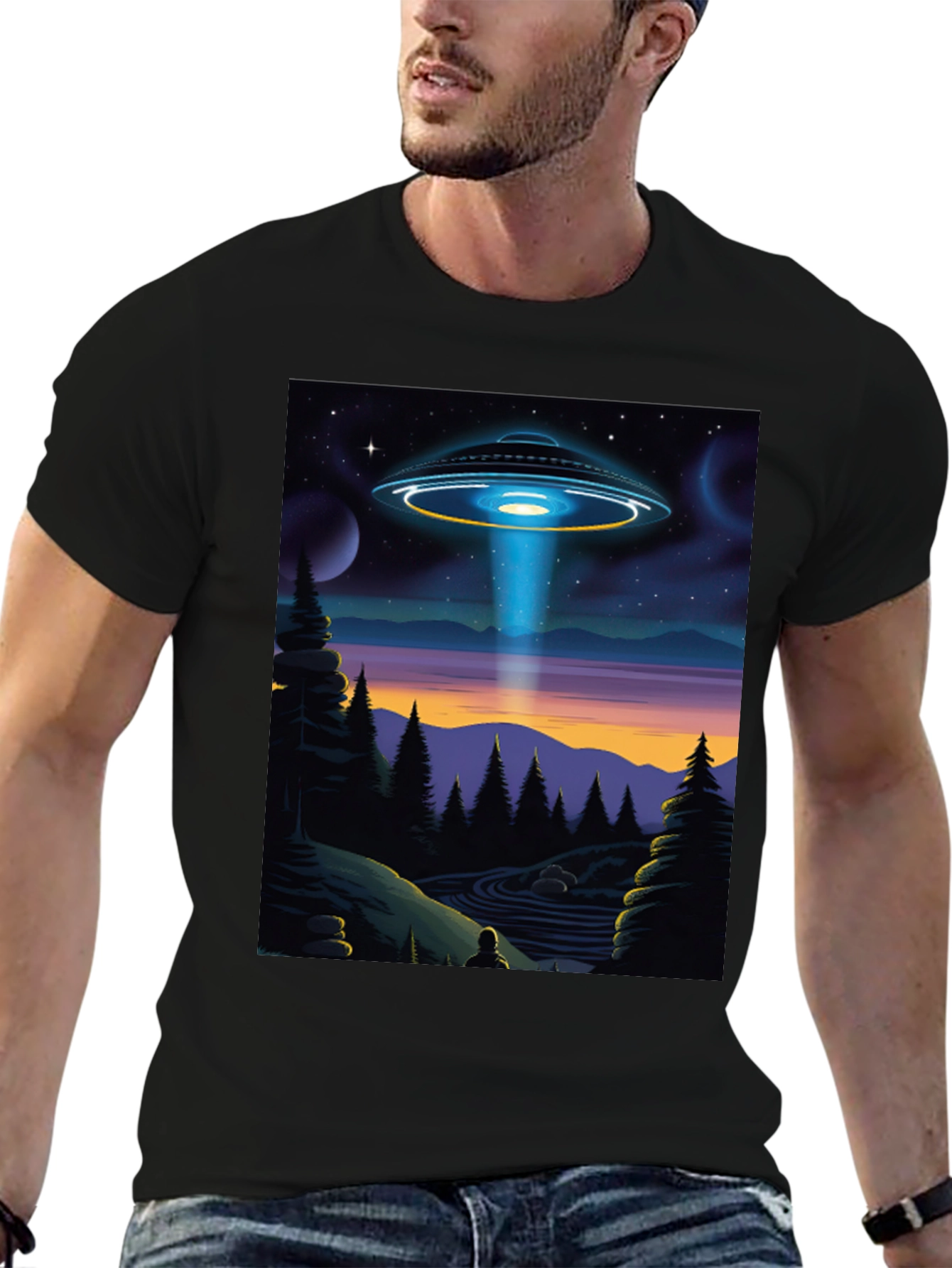 UFO Abduction Graphic Tee