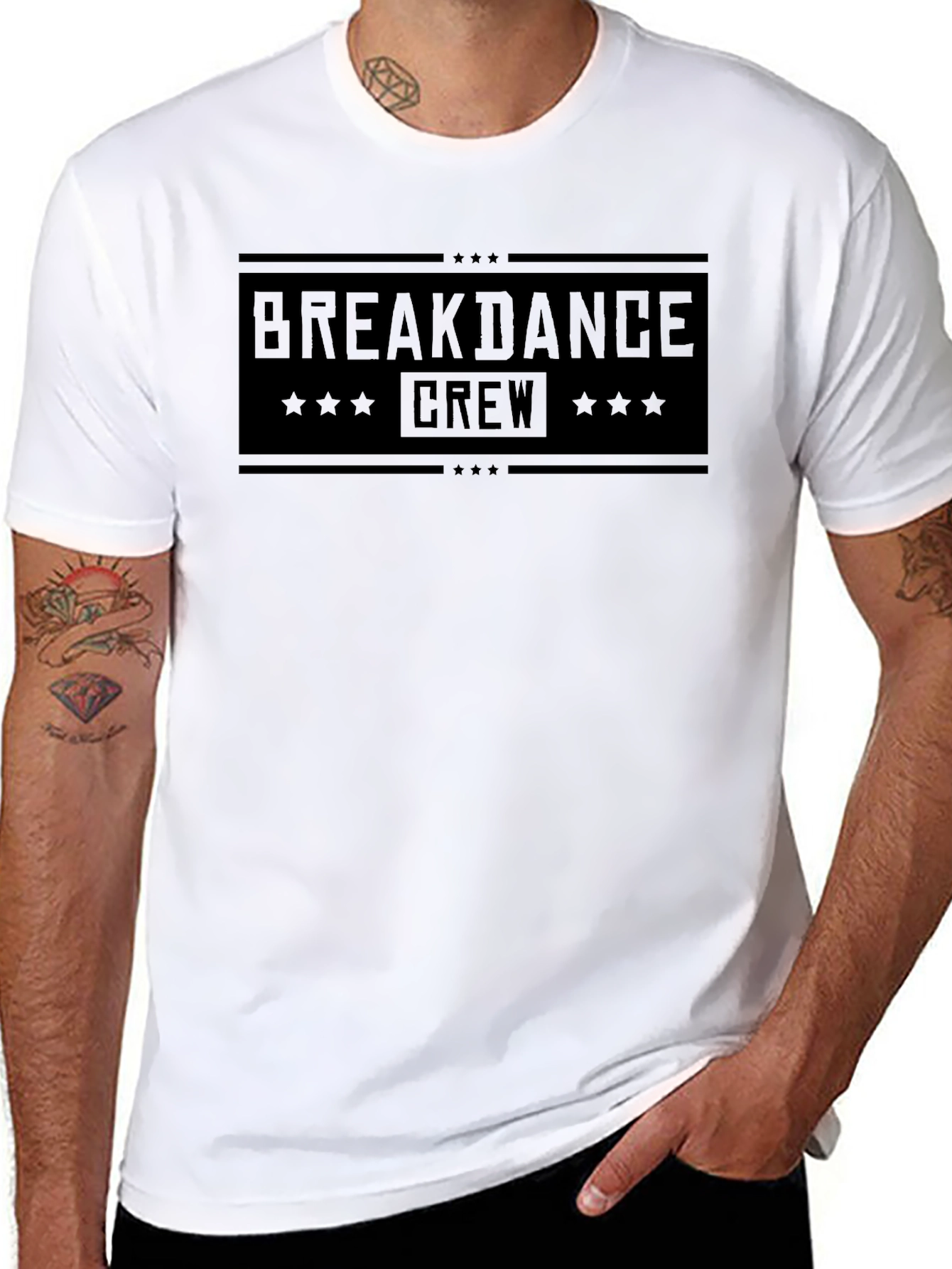 Breakdance Crew Graphic T-Shirt - Black