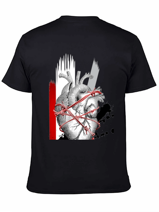 Anatomical Heart Barbed Wire Graphic Tee