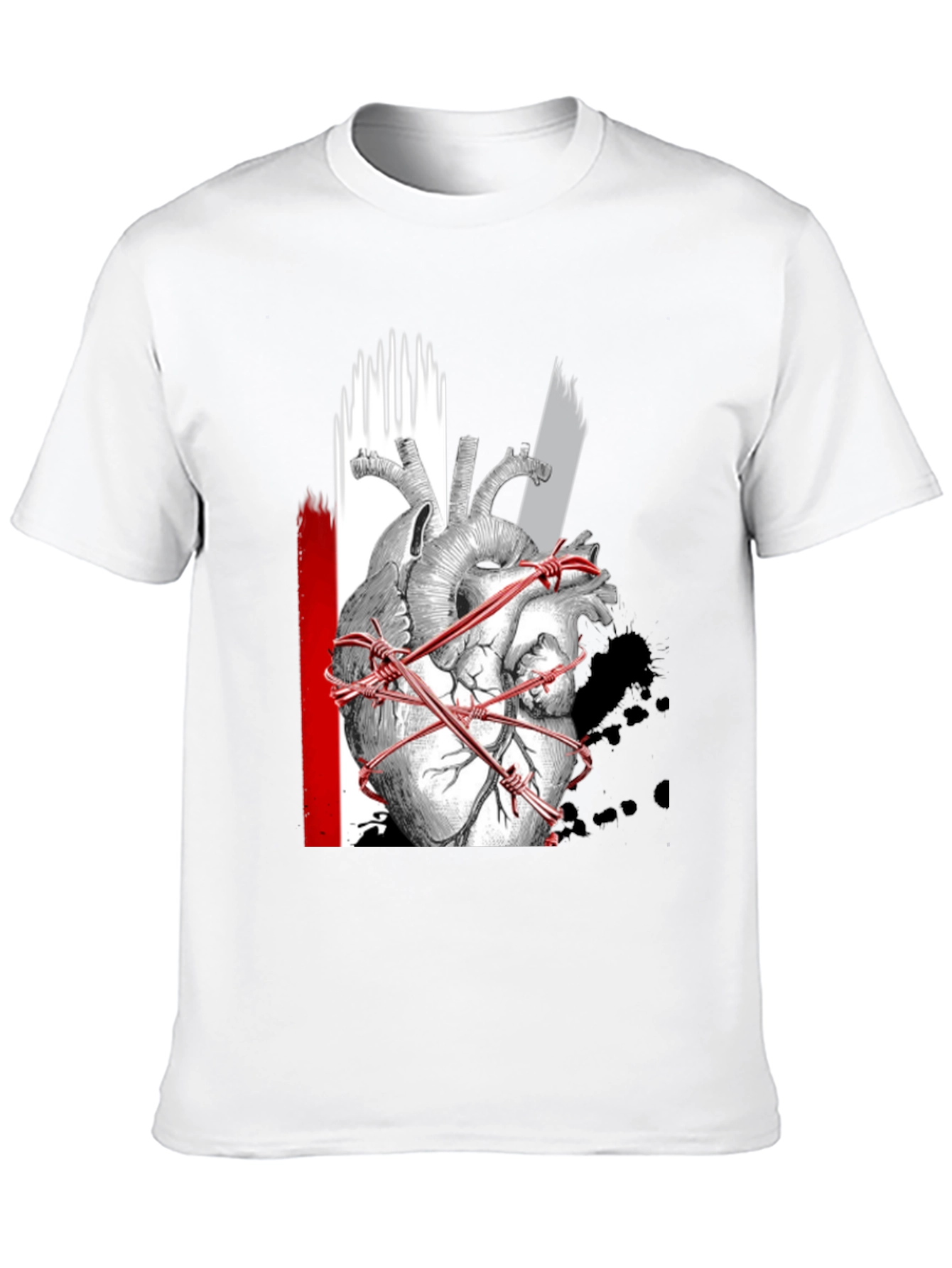 Anatomical Heart Barbed Wire Graphic Tee
