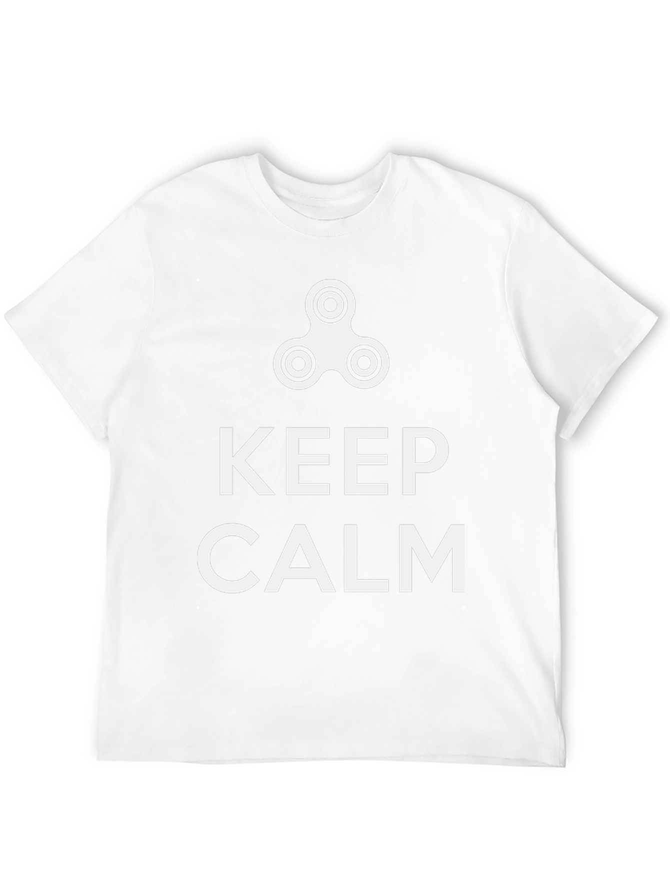 Keep Calm Fidget Spinner Graphic Tee - Black