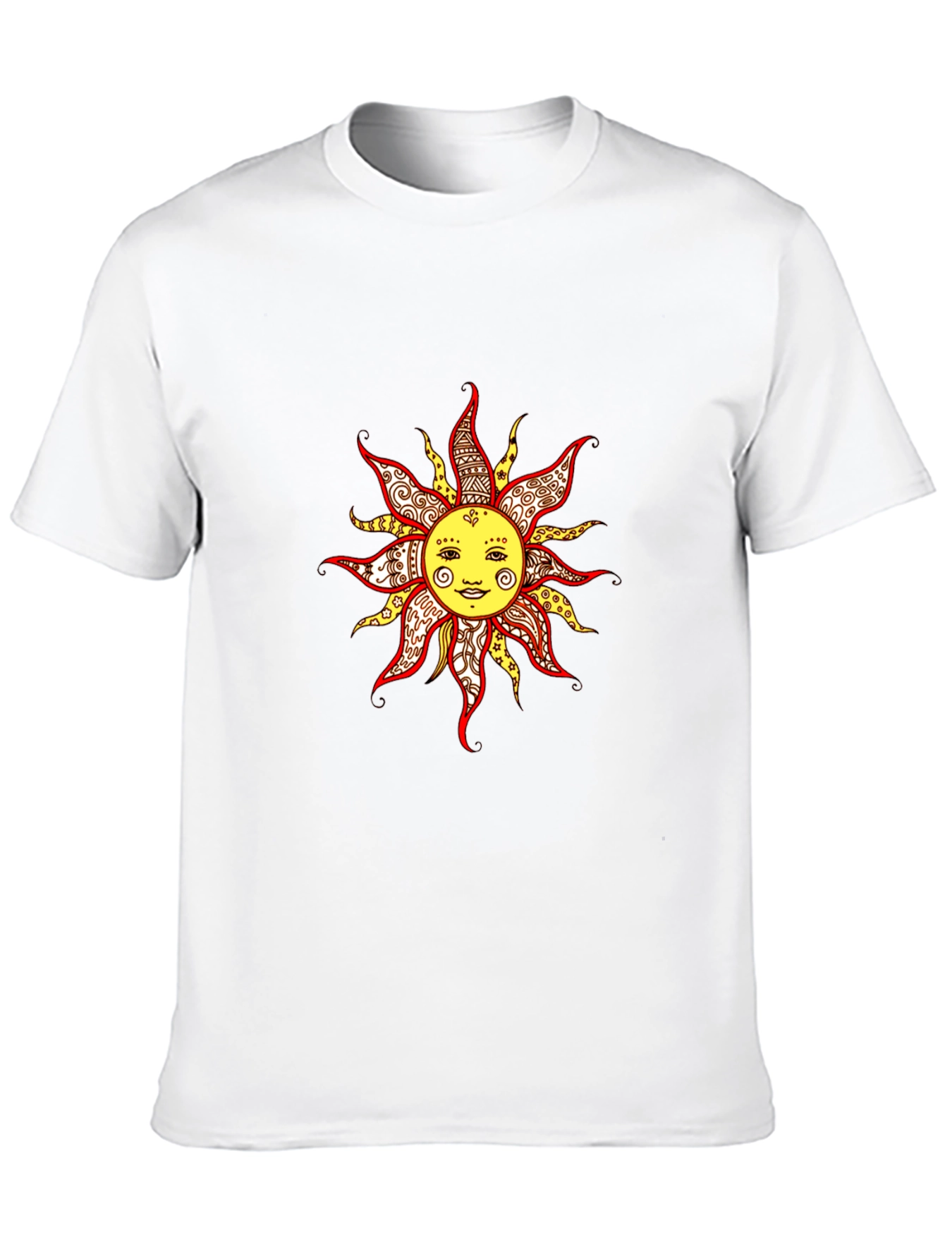 Smiling Sun Graphic Tee - Black Unisex T-Shirt