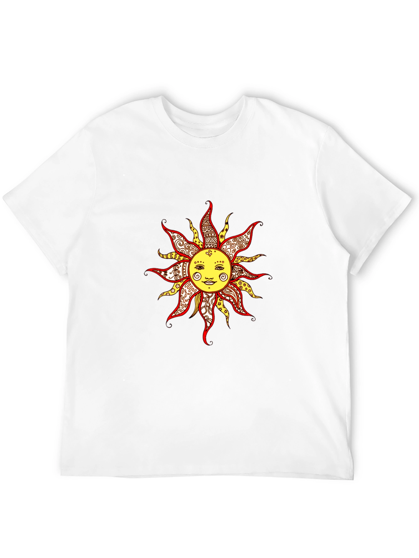 Smiling Sun Graphic Tee - Black Unisex T-Shirt