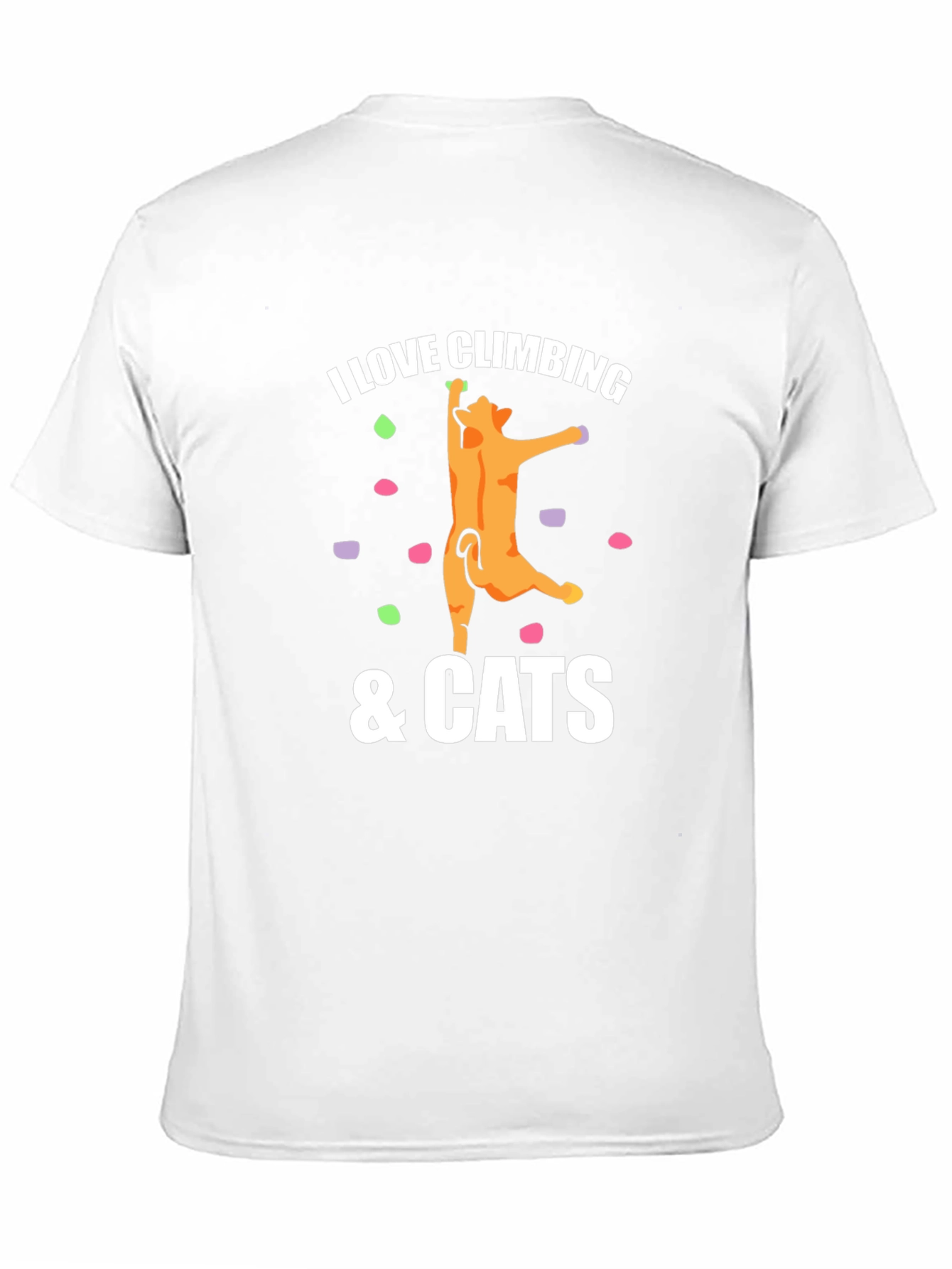I Love Climbing & Cats Graphic Tee - Black