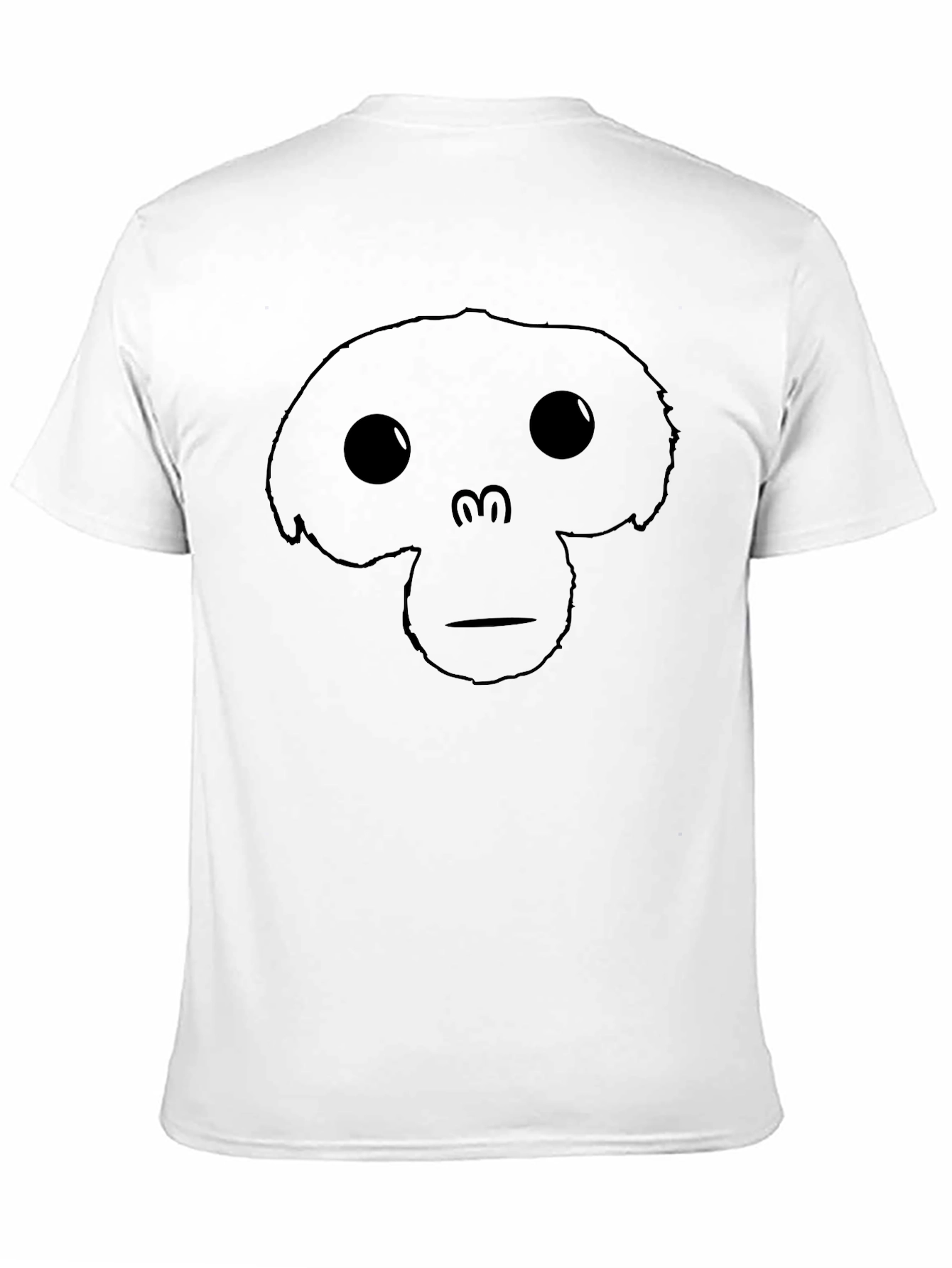 Monkey Face Graphic Tee - Black Casual T-Shirt