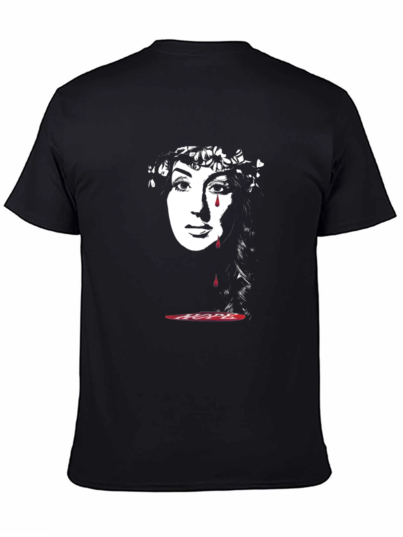 Tearful Hope Graphic Tee - Black