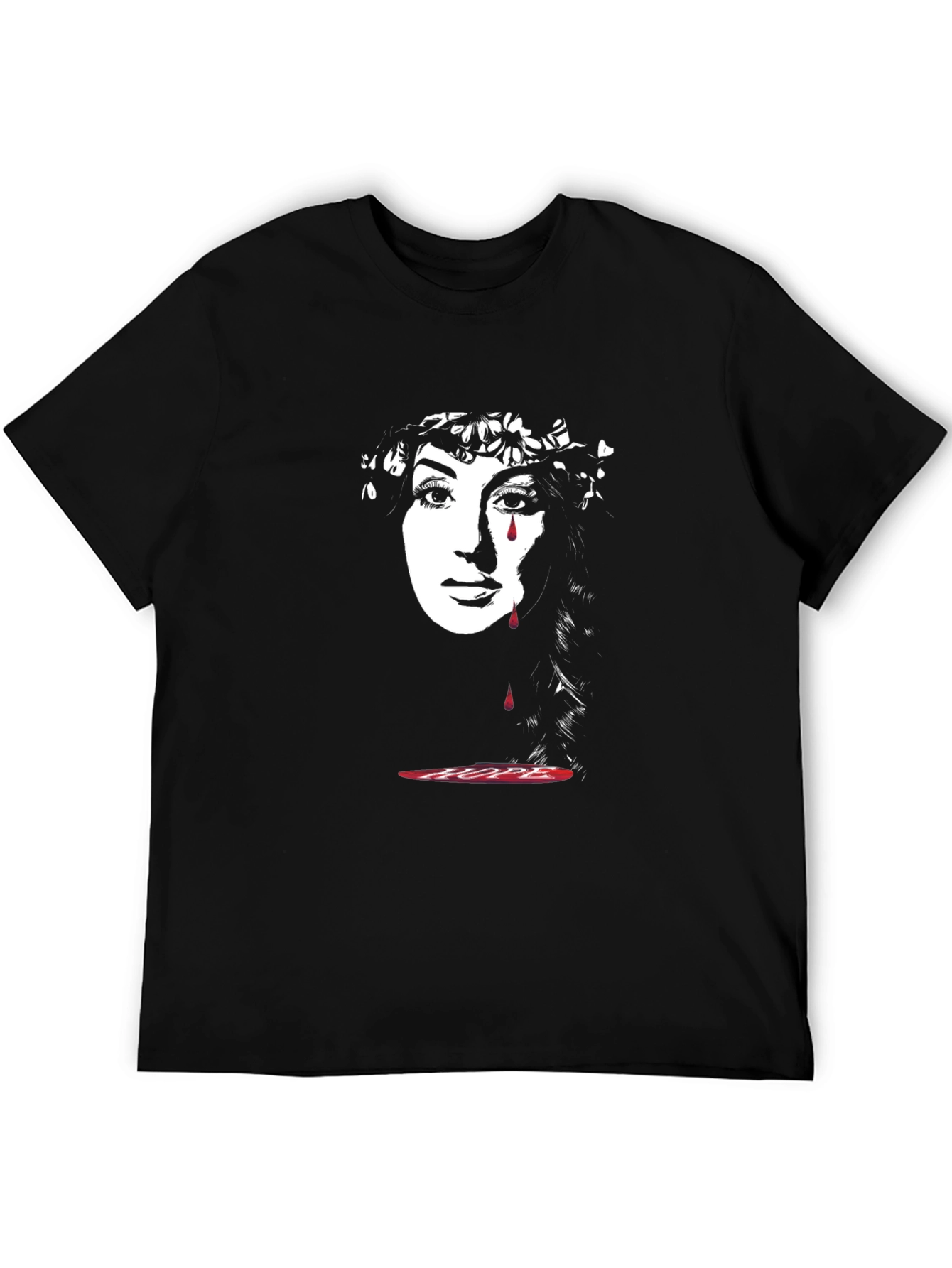 Tearful Hope Graphic Tee - Black