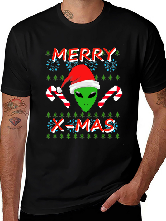 Alien Merry X-Mas Holiday T-Shirt