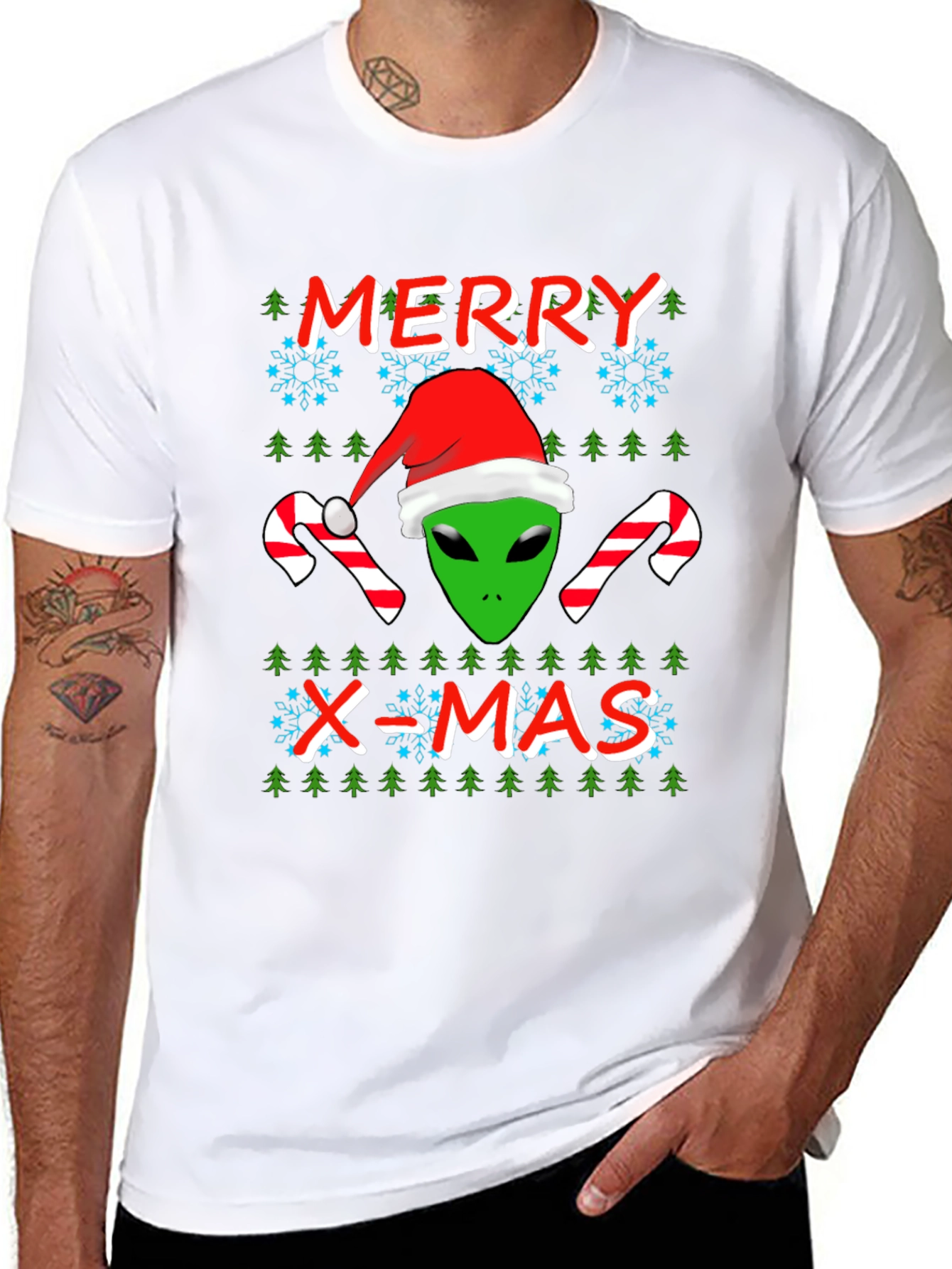 Alien Merry X-Mas Holiday T-Shirt
