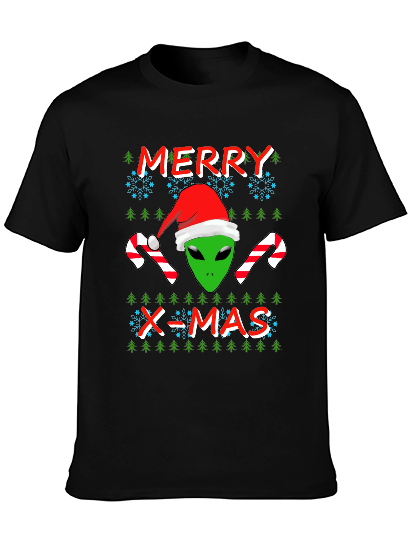 Alien Merry X-Mas Holiday T-Shirt