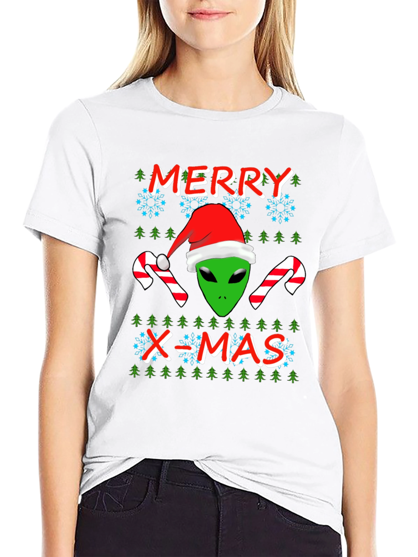 Alien Merry X-Mas Holiday T-Shirt