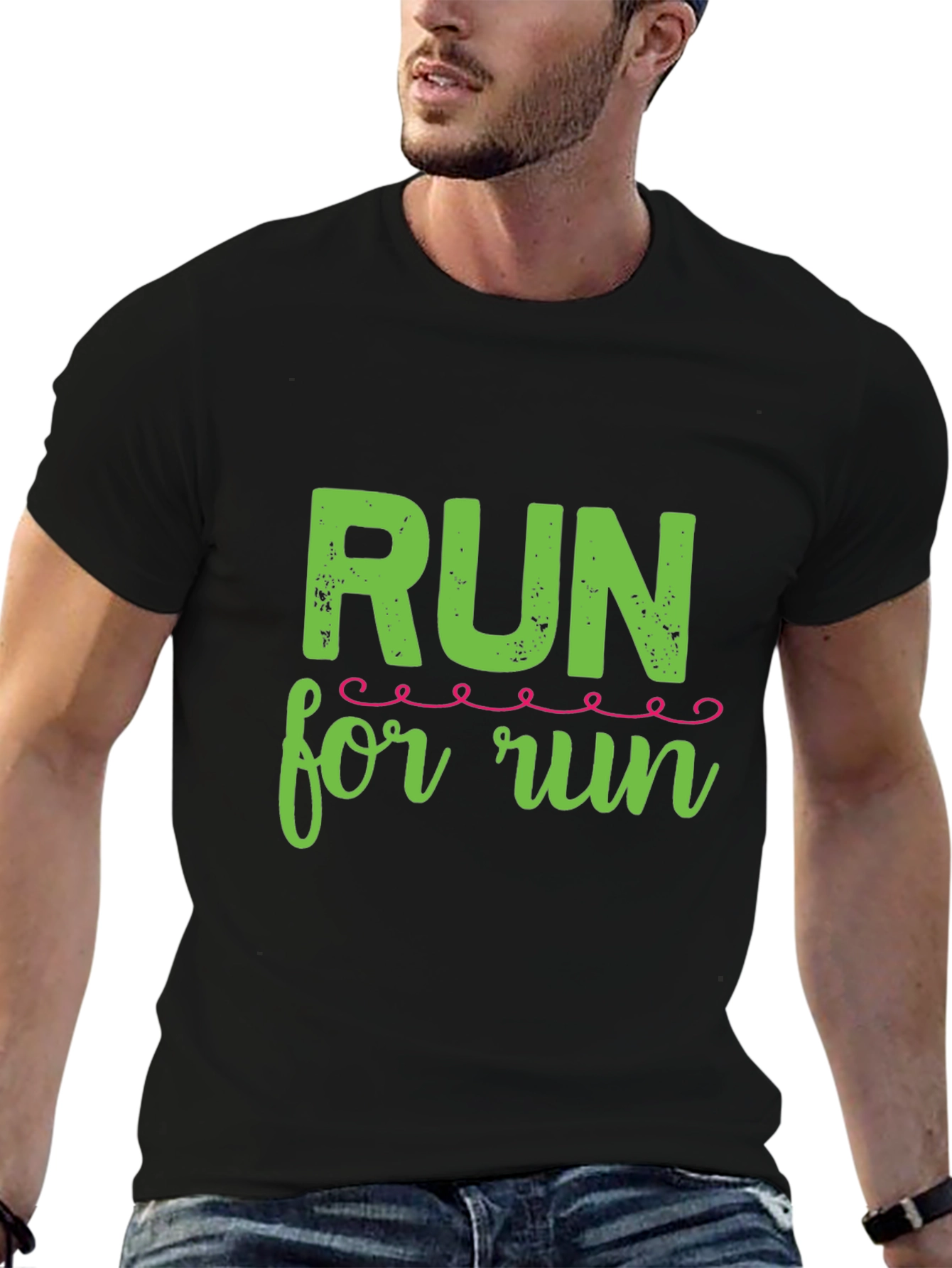 Run For Run Black T-Shirt