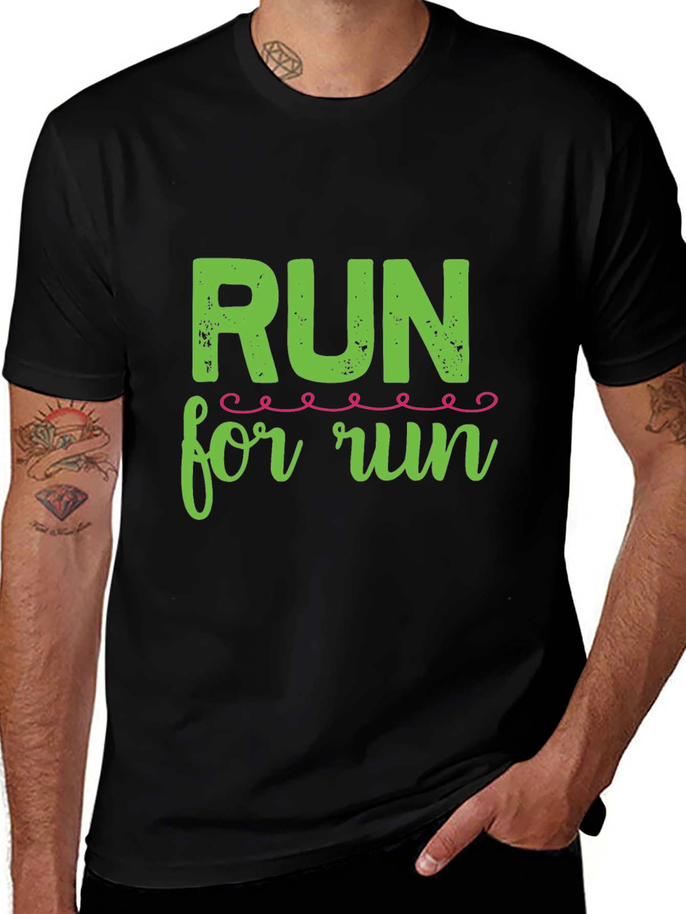 Run For Run Black T-Shirt