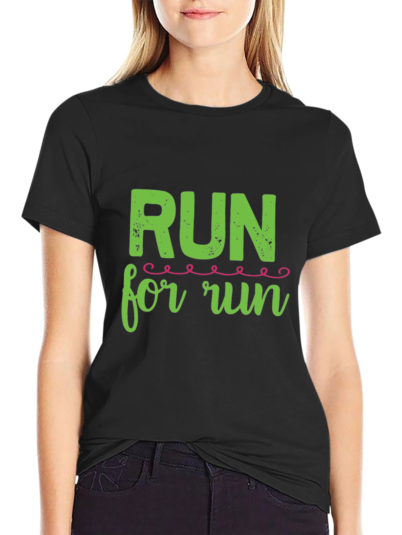 Run For Run Black T-Shirt