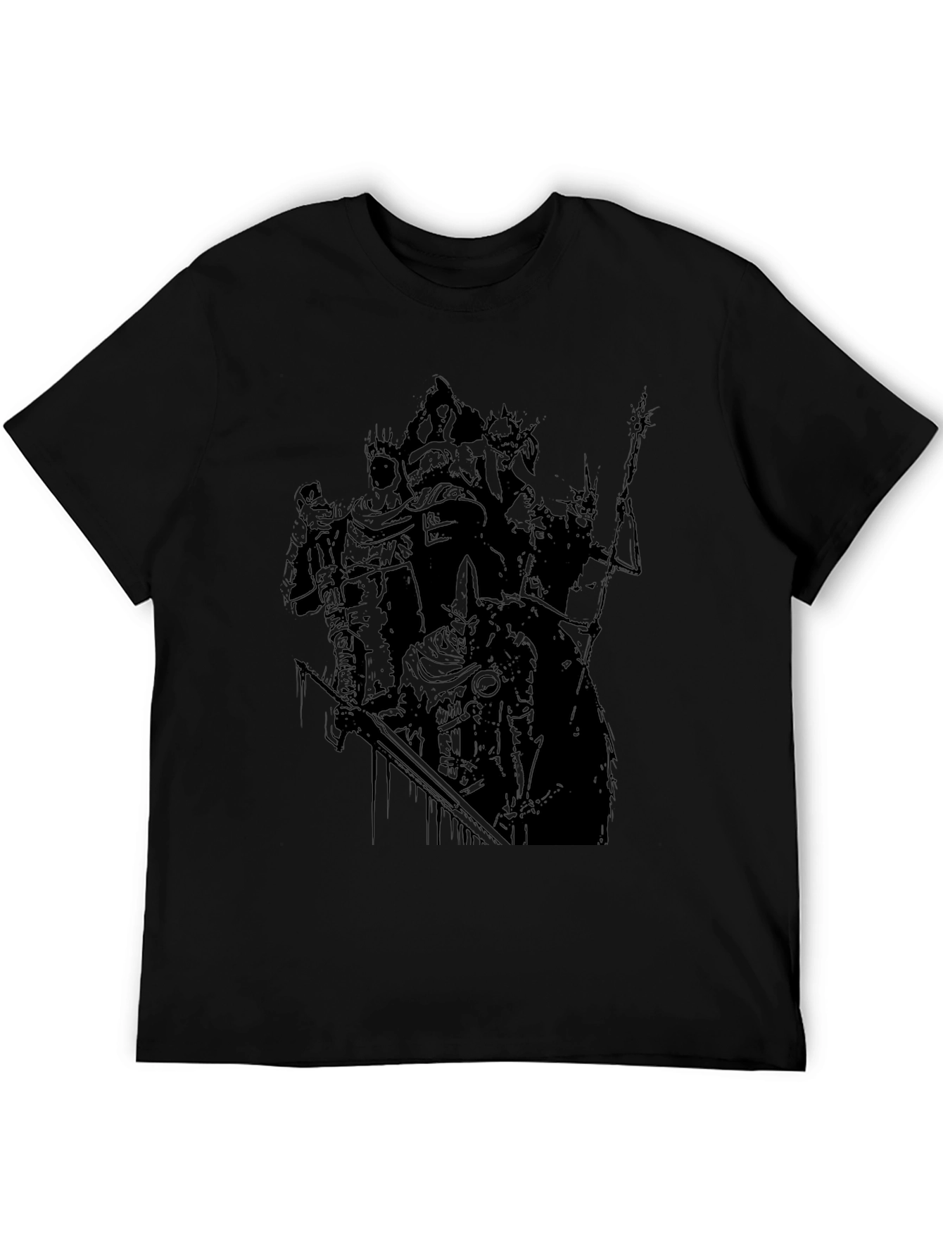 Mens Graphic Print Black T-Shirt