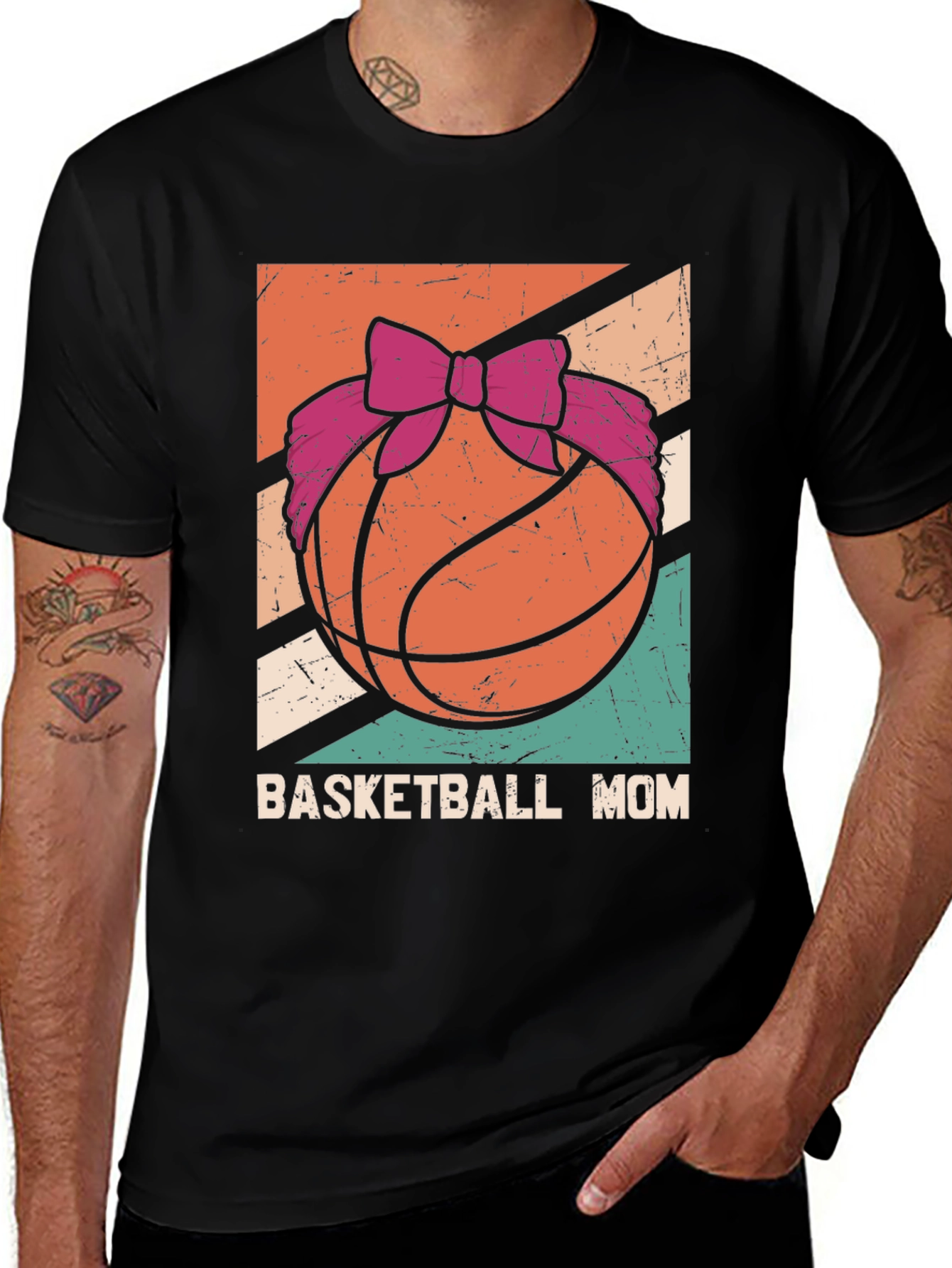 Basketball Mom Graphic Tee - Black