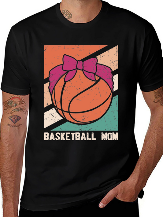 Basketball Mom Graphic Tee - Black