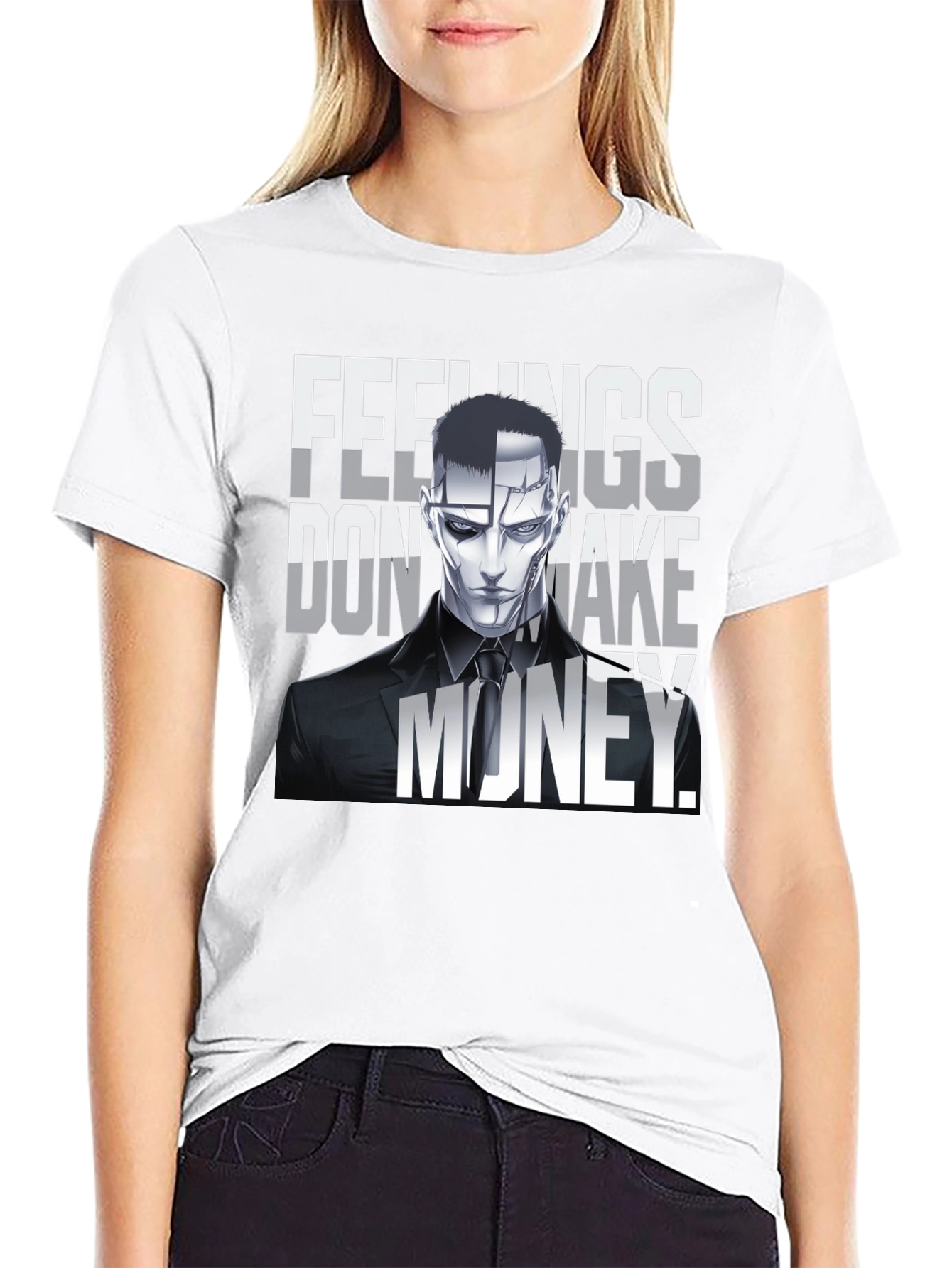 Feelings Dont Make Money Graphic T-Shirt