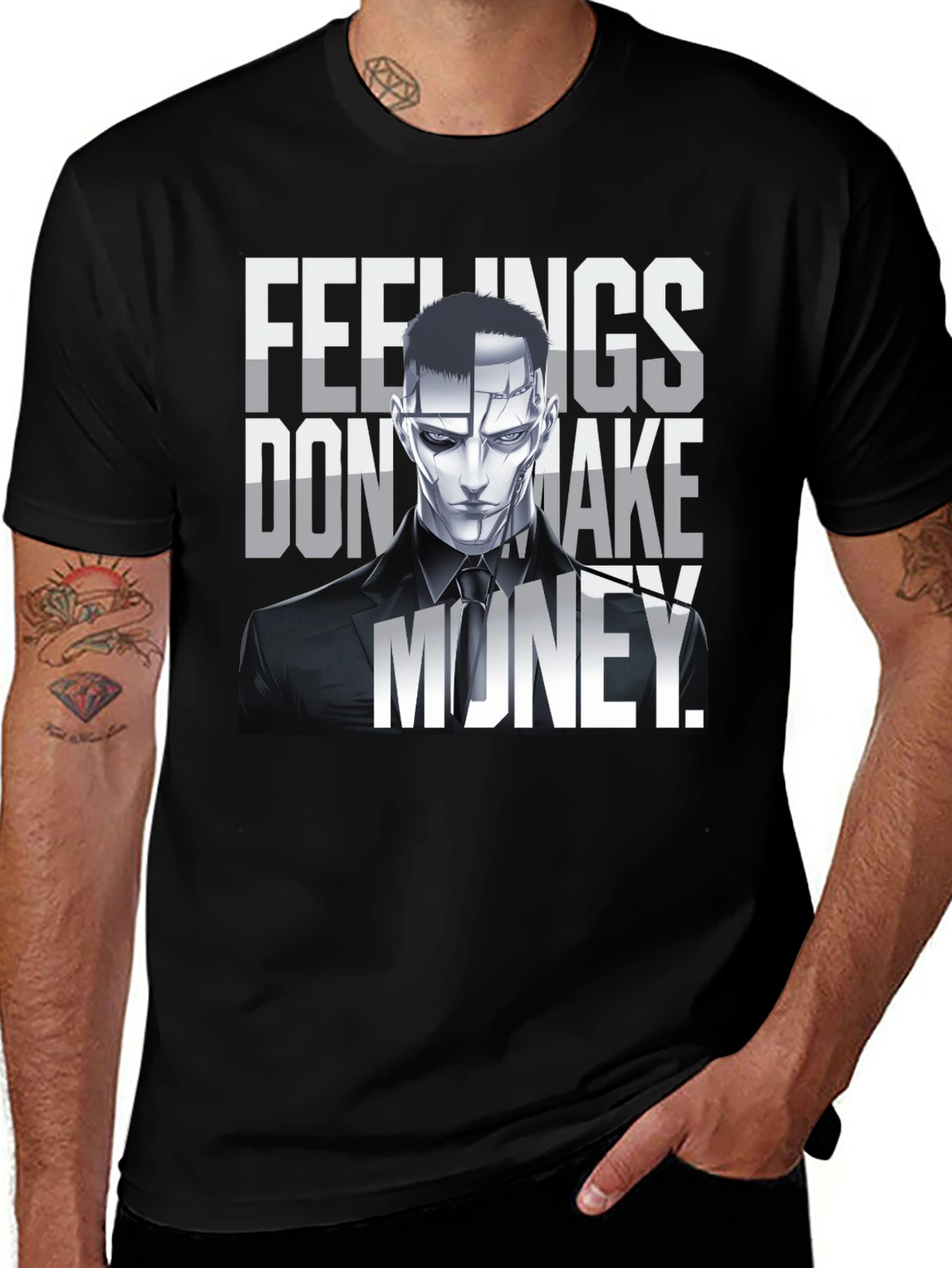 Feelings Dont Make Money Graphic T-Shirt