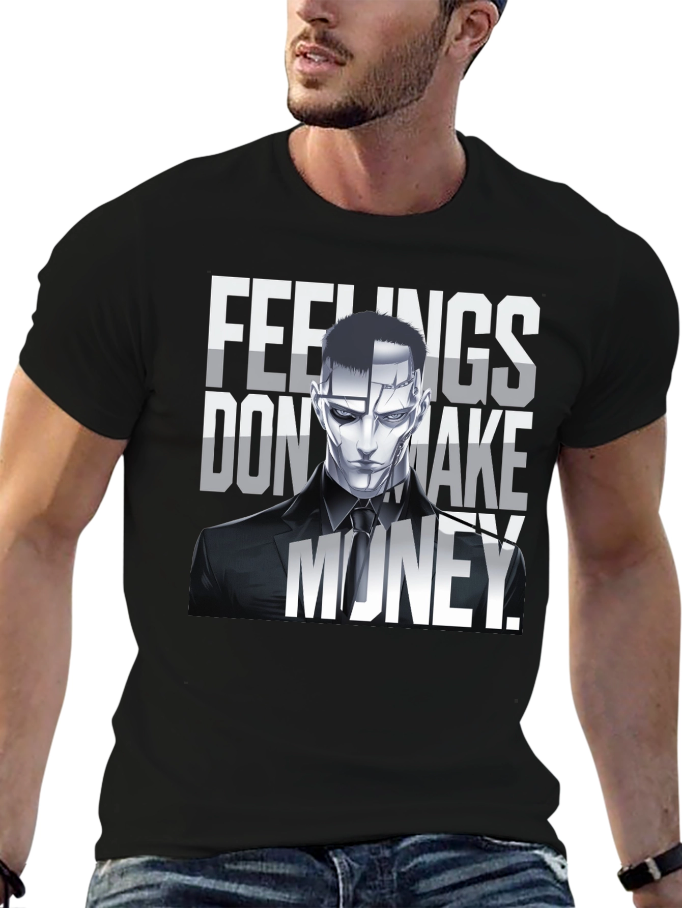 Feelings Dont Make Money Graphic T-Shirt
