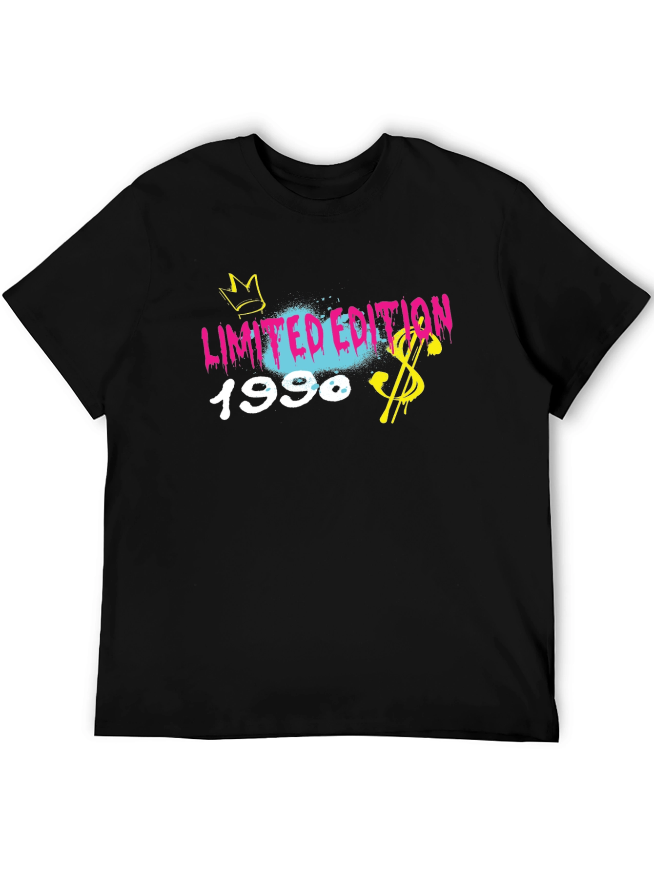 Limited Edition 1990 Graphic Tee - Black Cotton