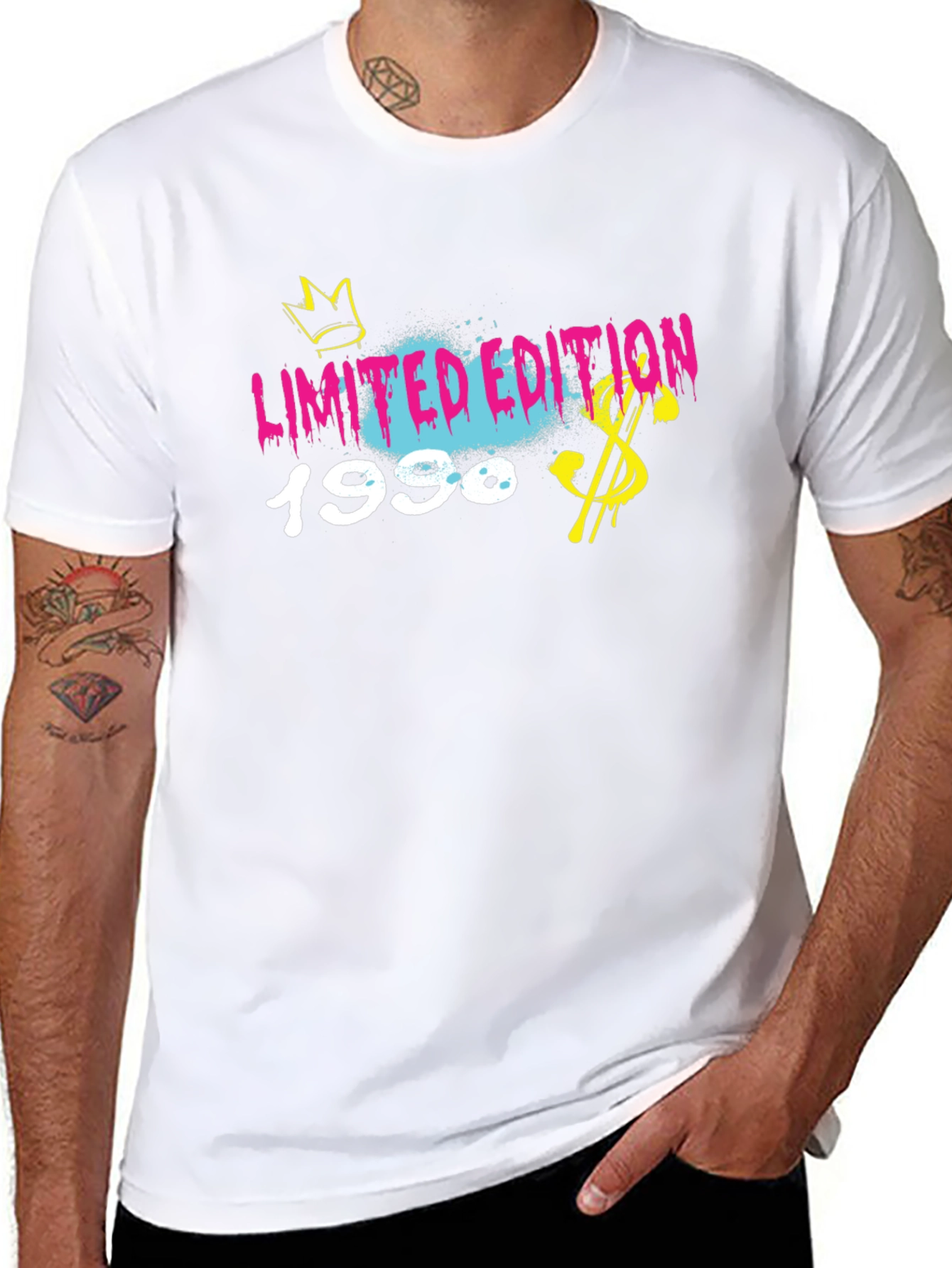 Limited Edition 1990 Graphic Tee - Black Cotton