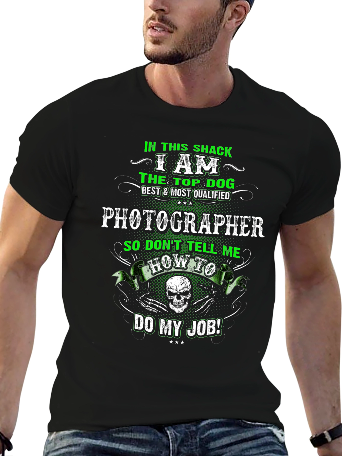 Photographer Top Dog Graphic T-Shirt
