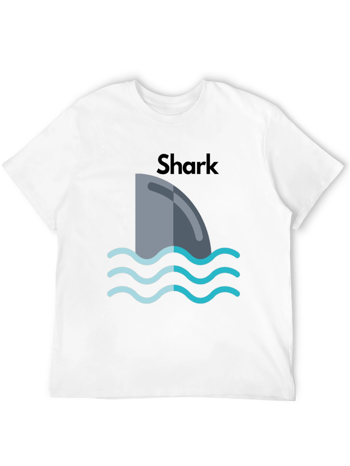 Shark Fin Graphic Black T-Shirt