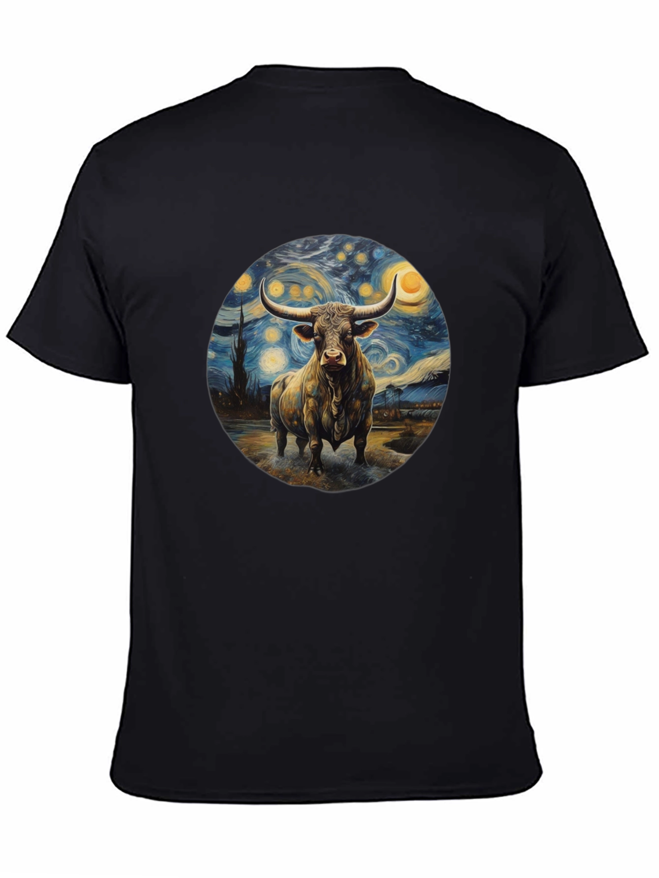 Starry Bull Black T-Shirt