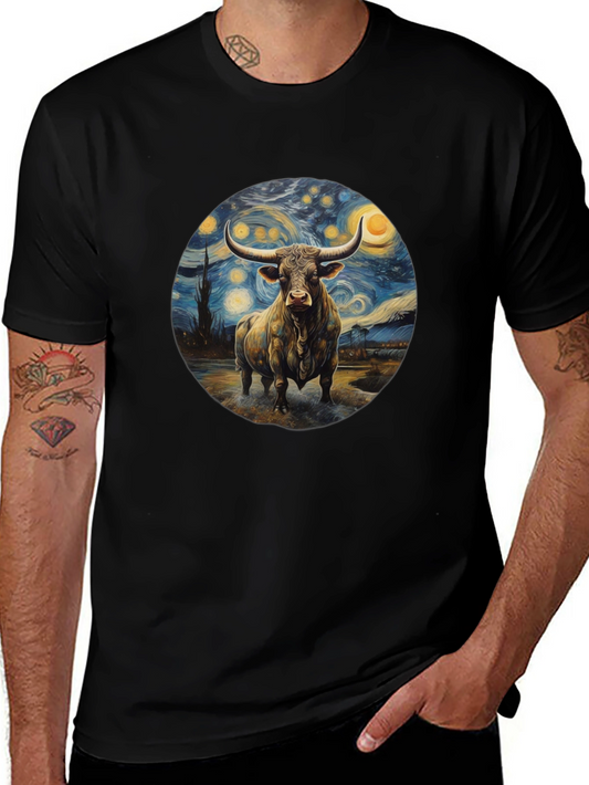 Starry Bull Black T-Shirt