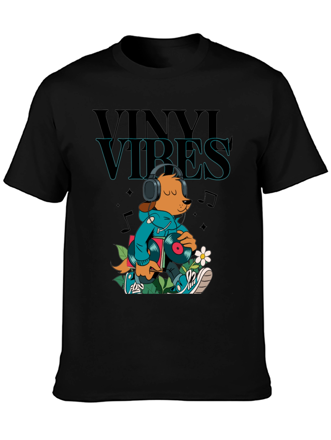 Vinyl Vibes Graphic Tee - Music Lover T-Shirt