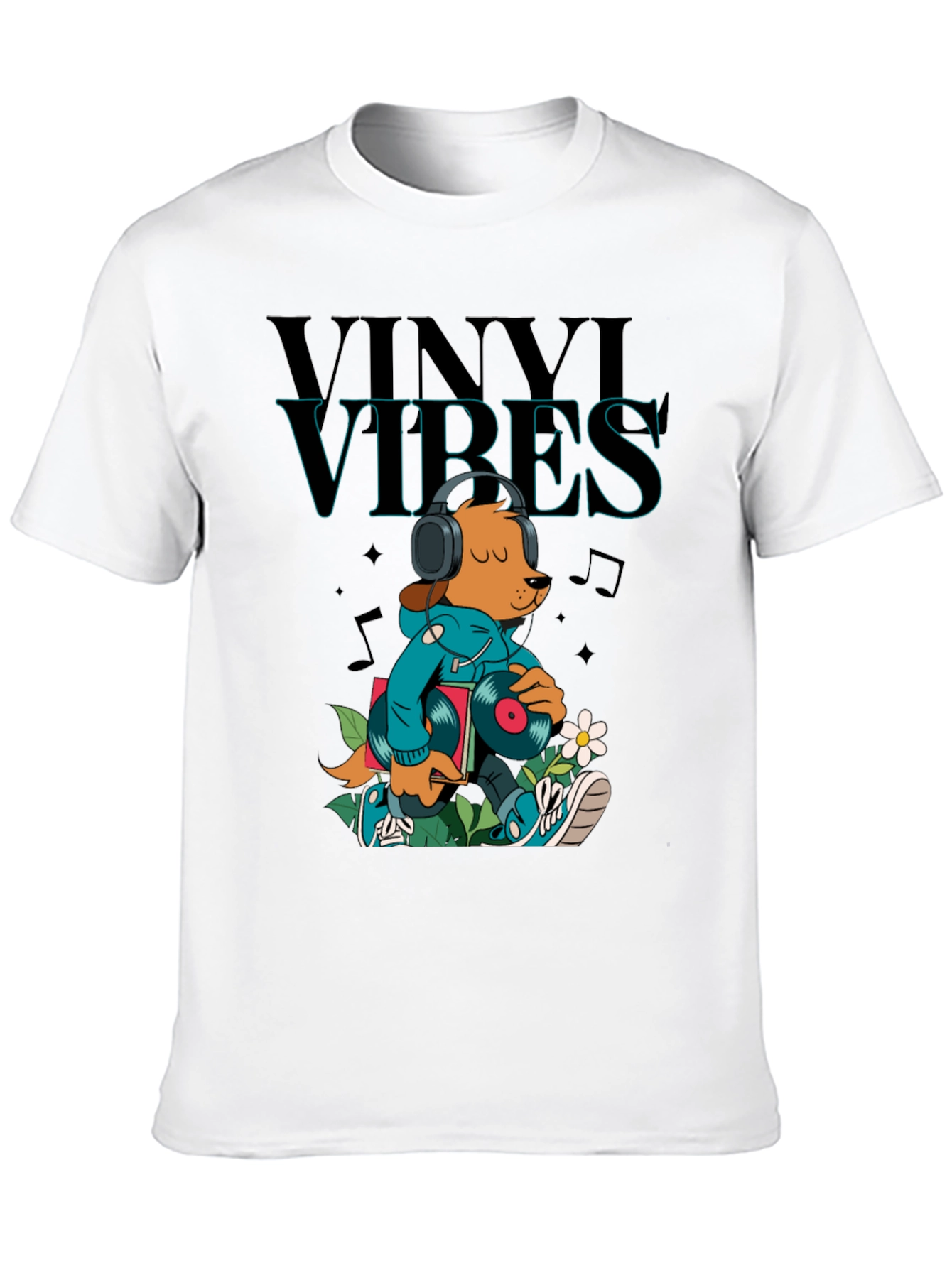 Vinyl Vibes Graphic Tee - Music Lover T-Shirt