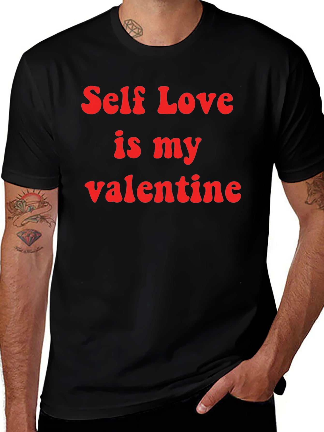 Self Love is My Valentine T-Shirt - Black
