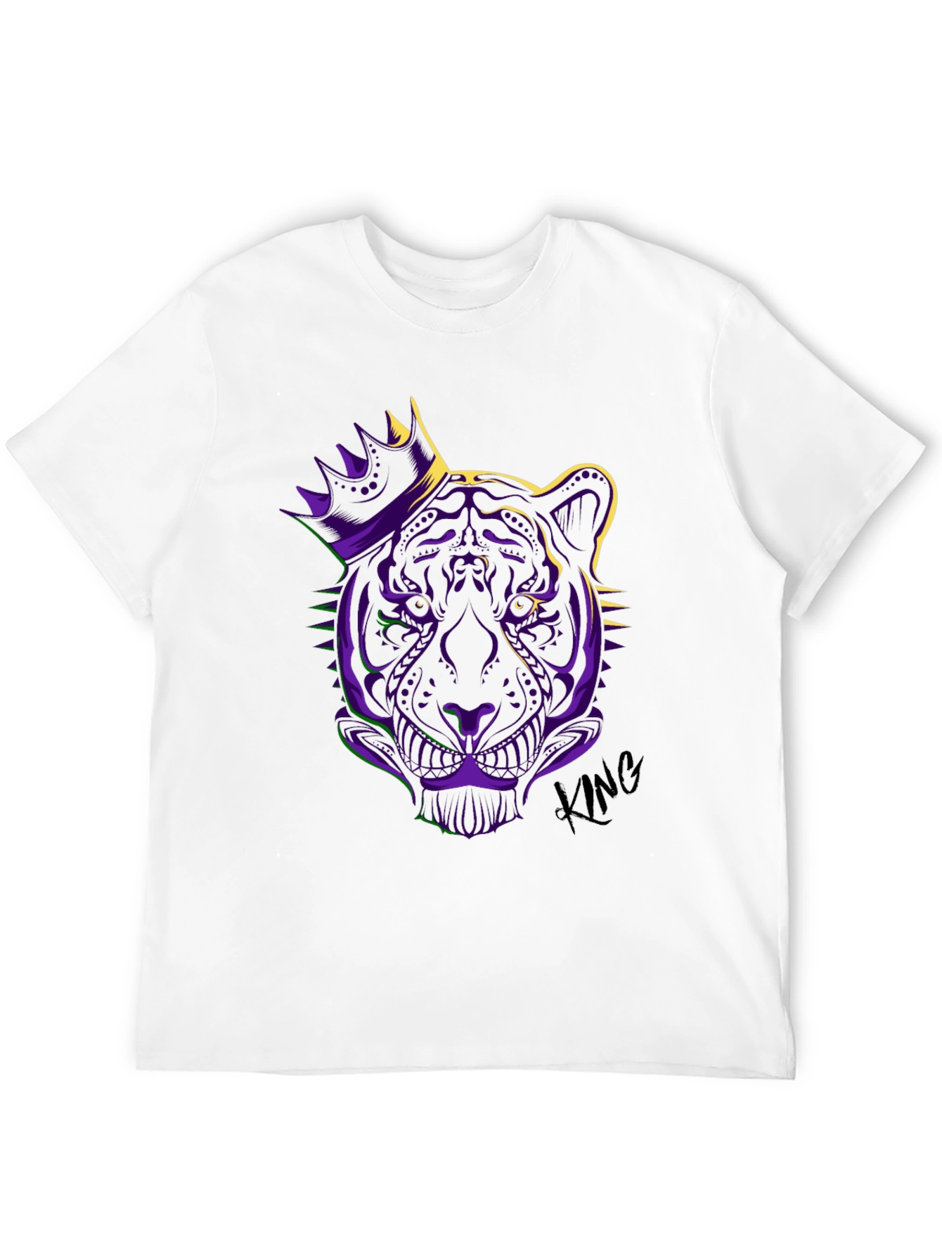 King Tiger Graphic Tee - Mardi Gras Style