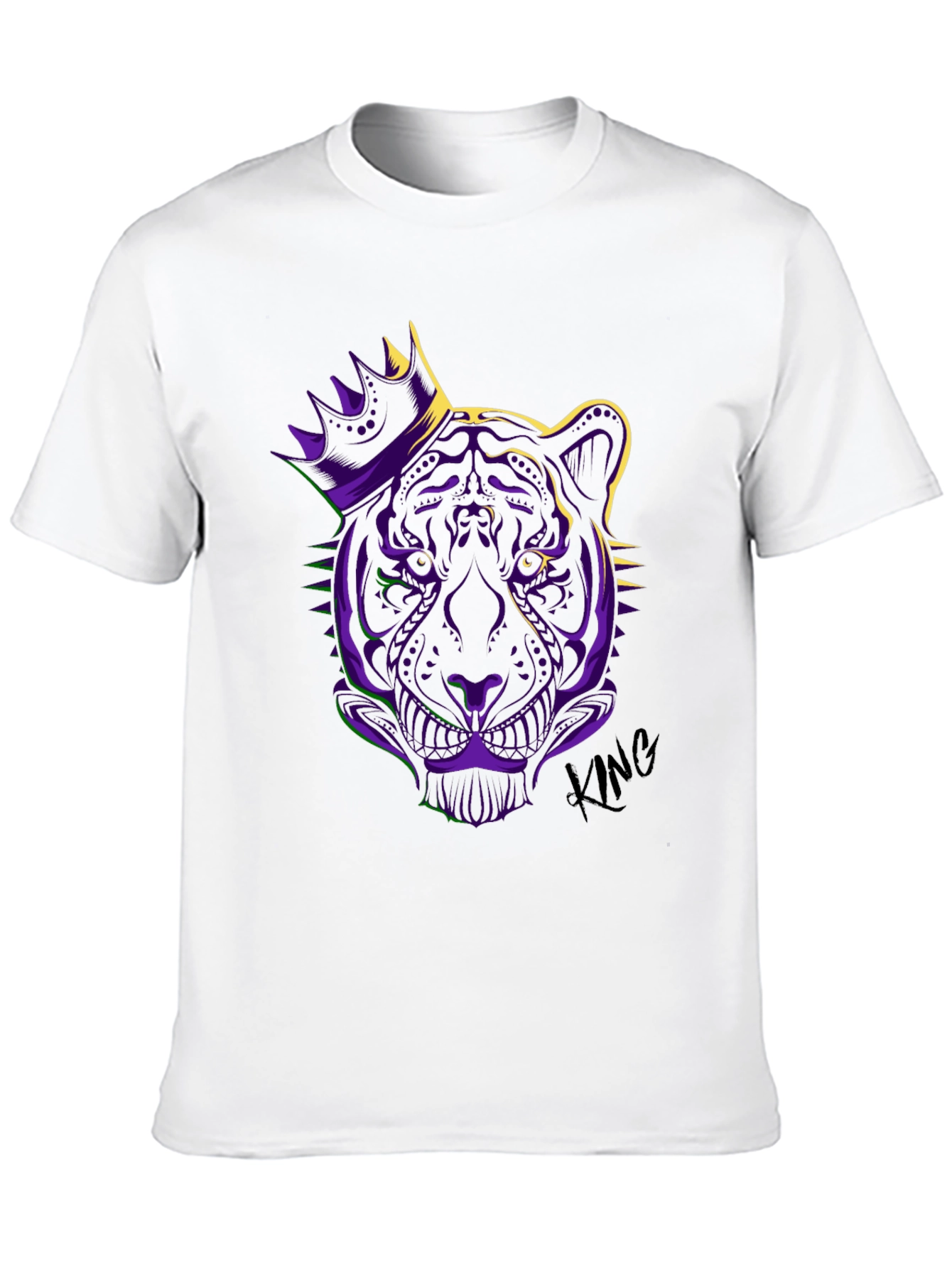 King Tiger Graphic Tee - Mardi Gras Style