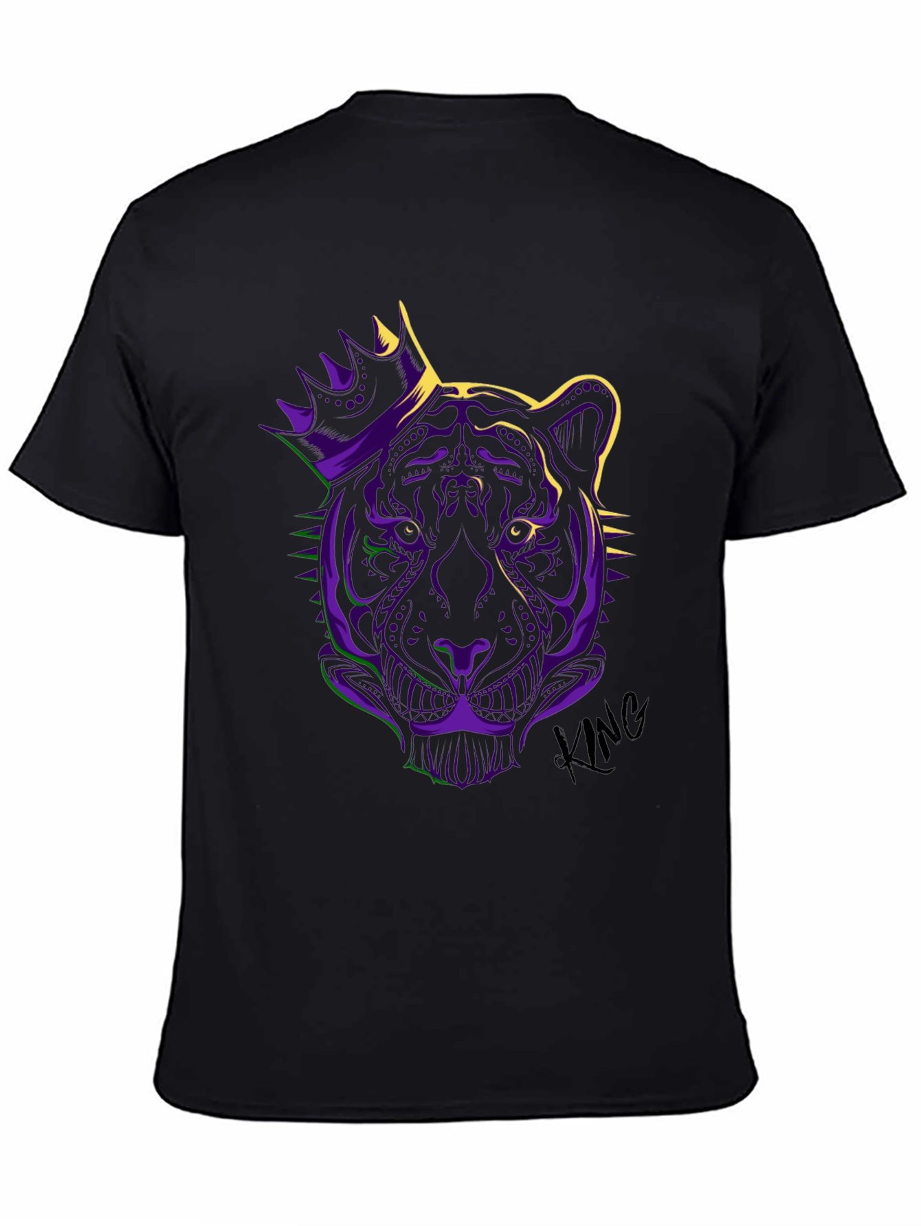 King Tiger Graphic Tee - Mardi Gras Style