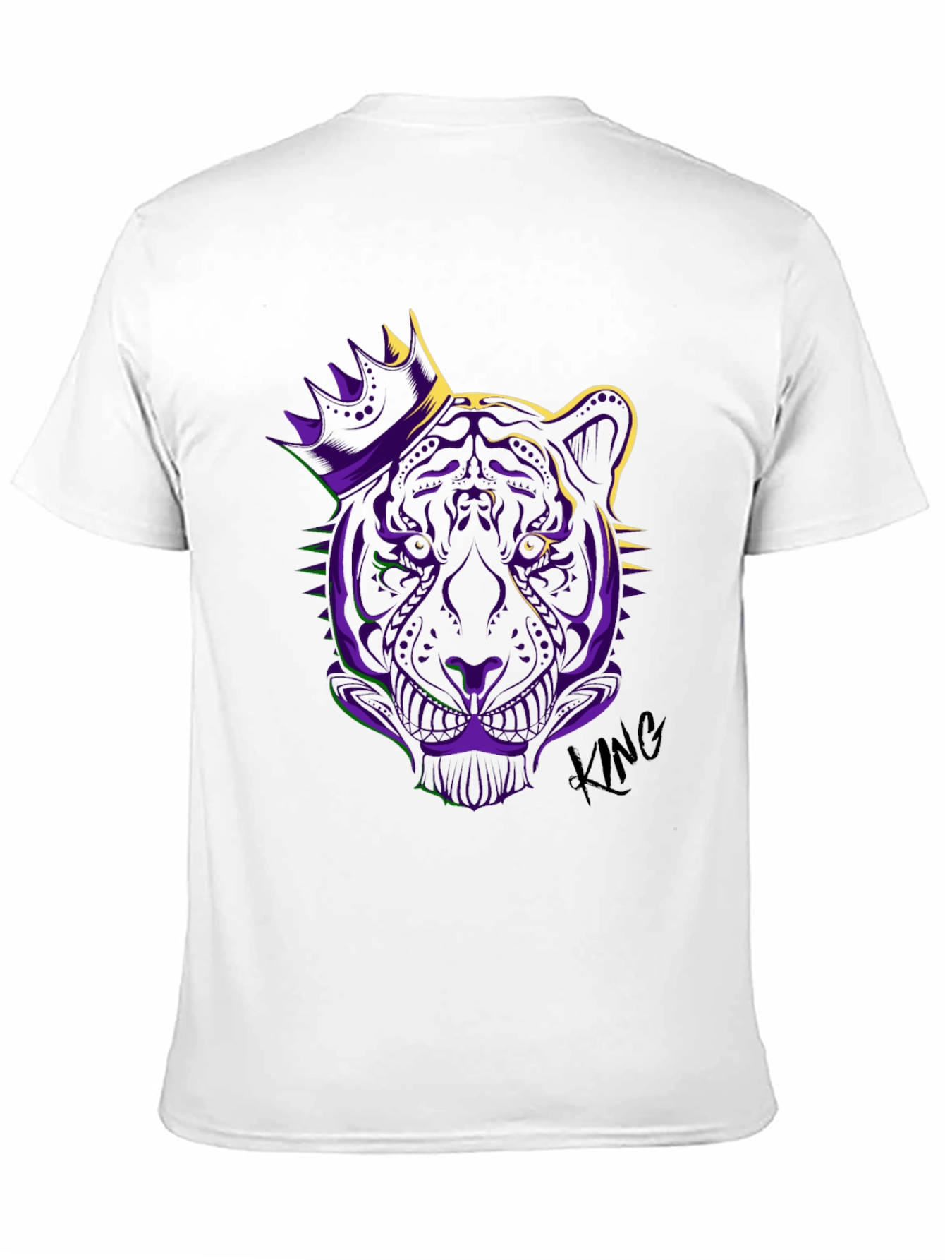 King Tiger Graphic Tee - Mardi Gras Style
