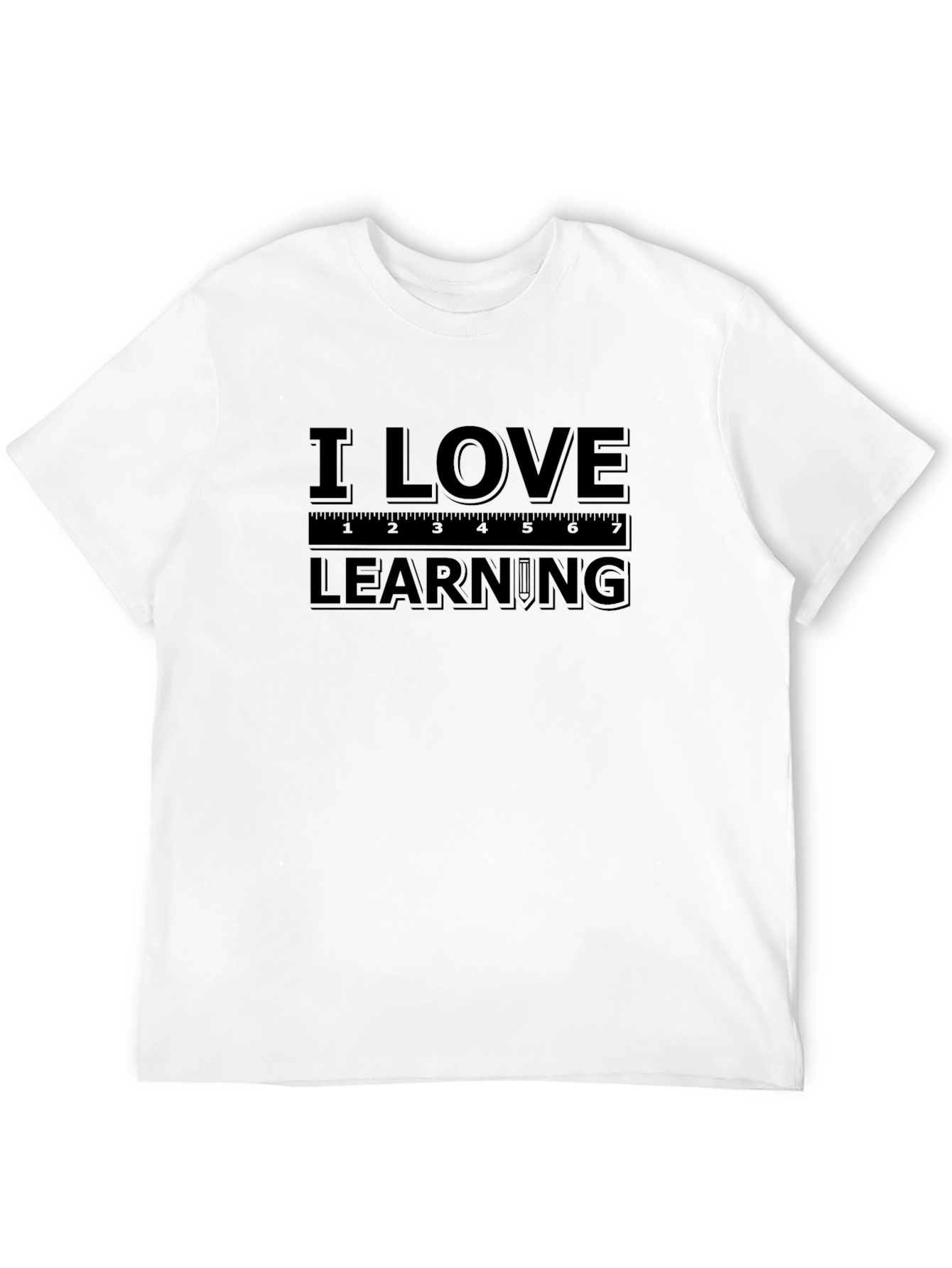 I Love Learning Black Graphic Tee