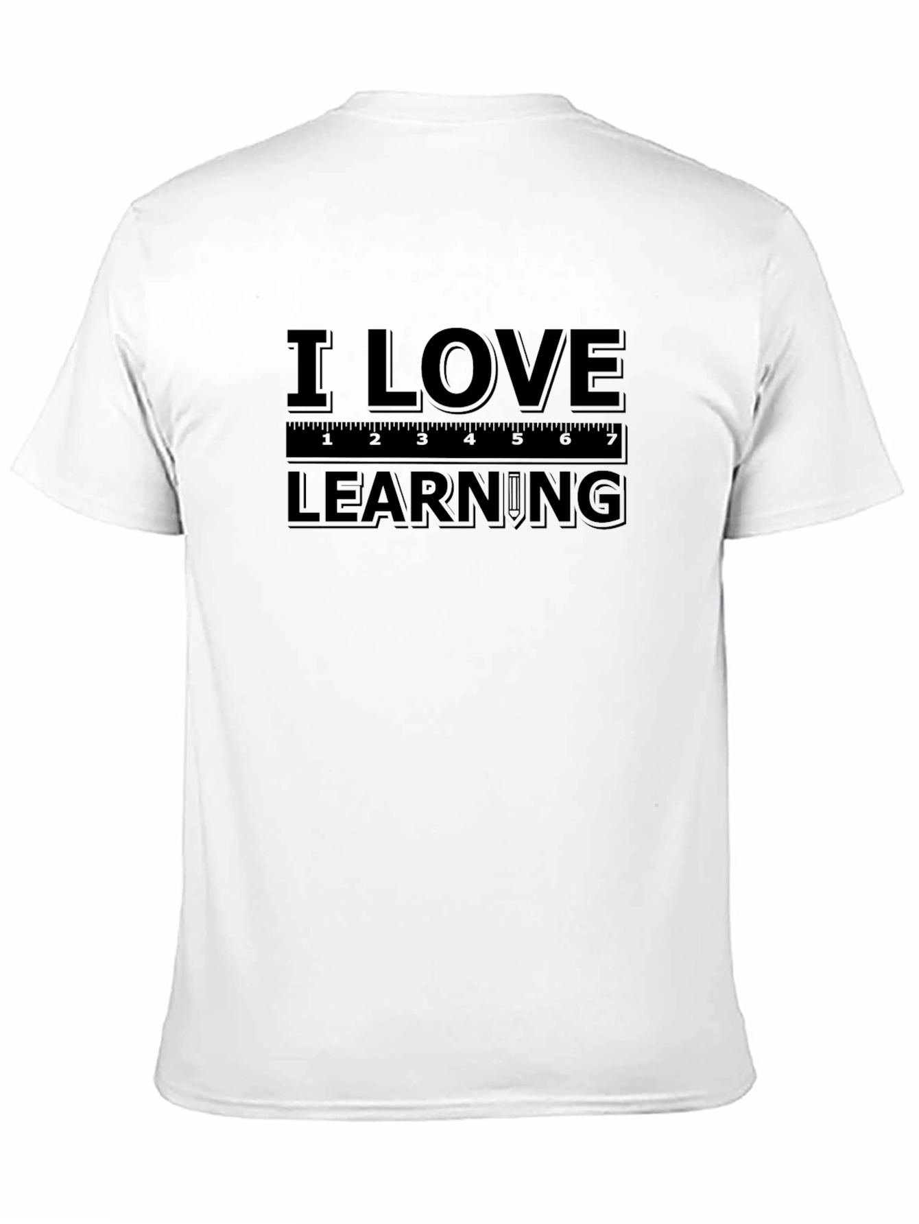 I Love Learning Black Graphic Tee
