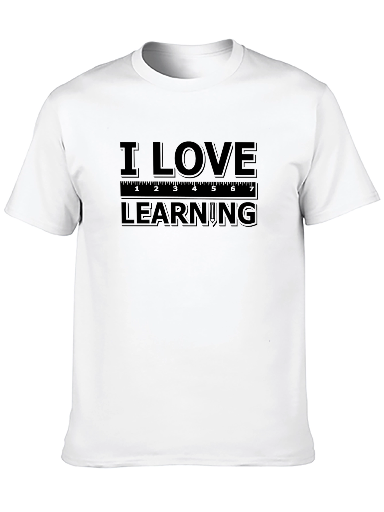 I Love Learning Black Graphic Tee