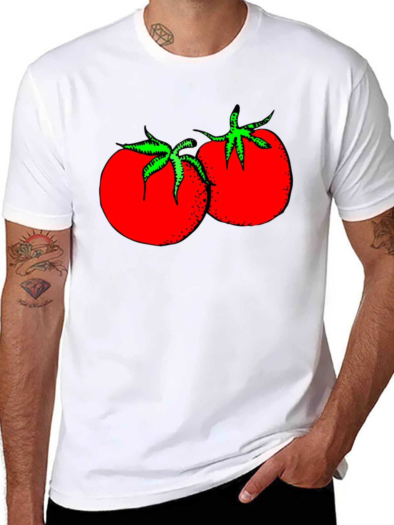Tomato Graphic Black T-Shirt