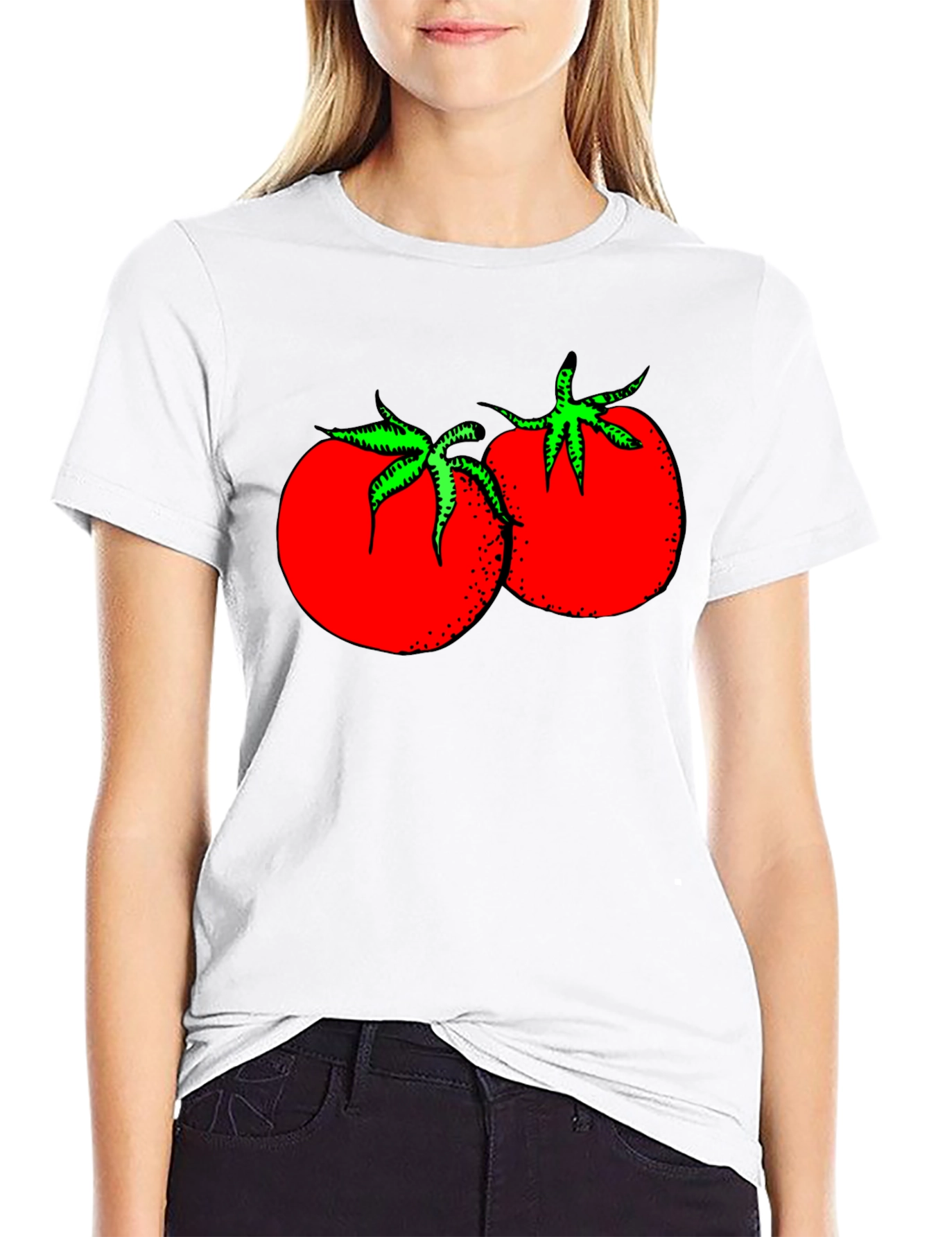 Tomato Graphic Black T-Shirt