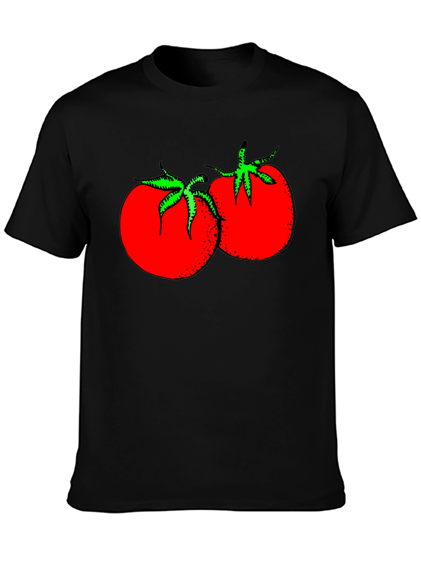 Tomato Graphic Black T-Shirt
