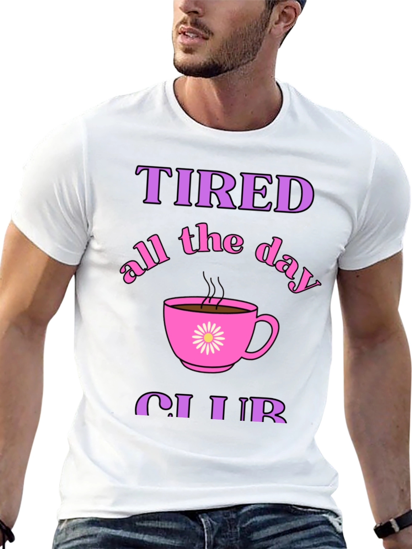 Tired All Day Club Black Graphic Tee